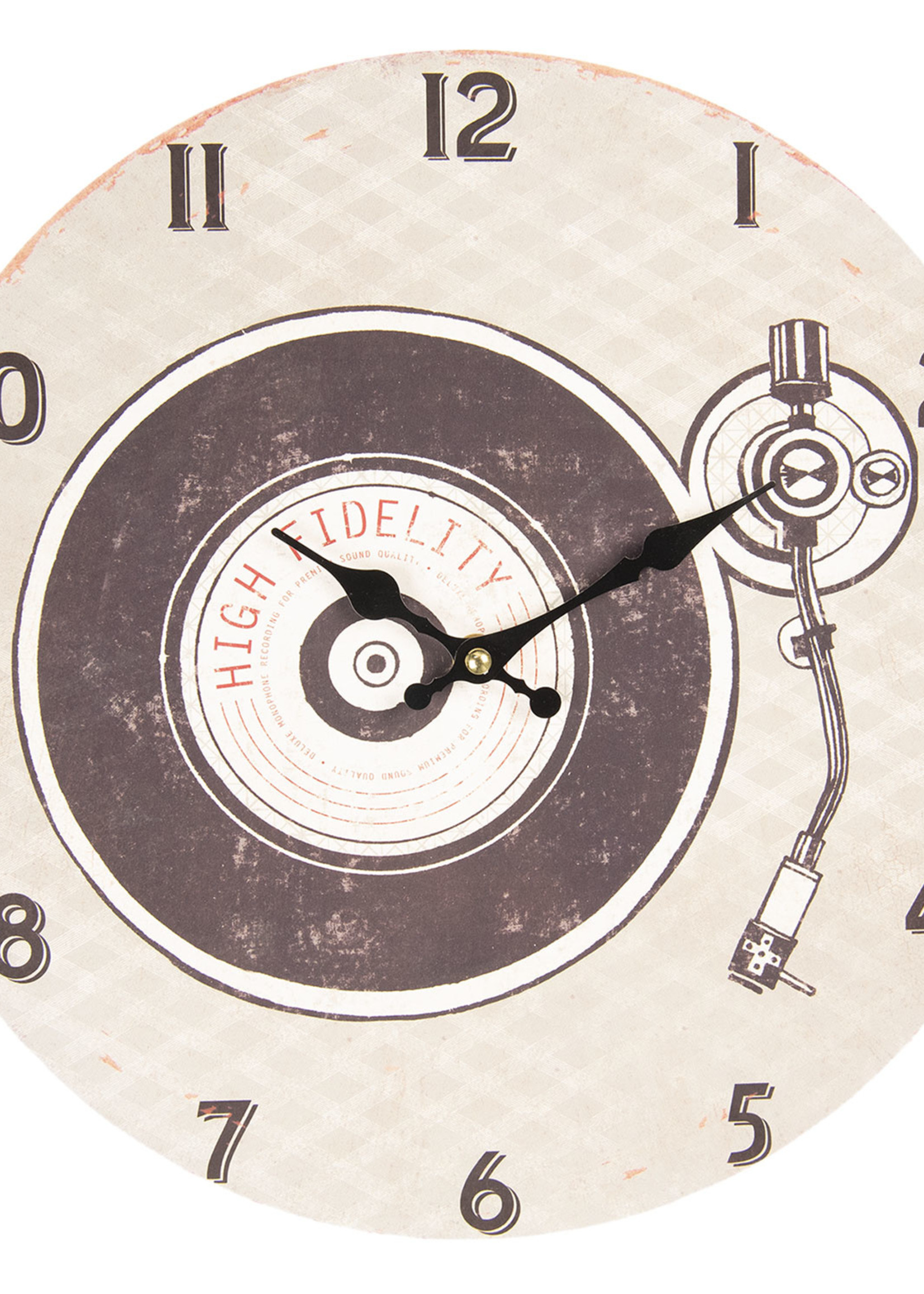 Clayre & Eef Wandklok Ø 34*3 cm / 1*AA 6KL0574