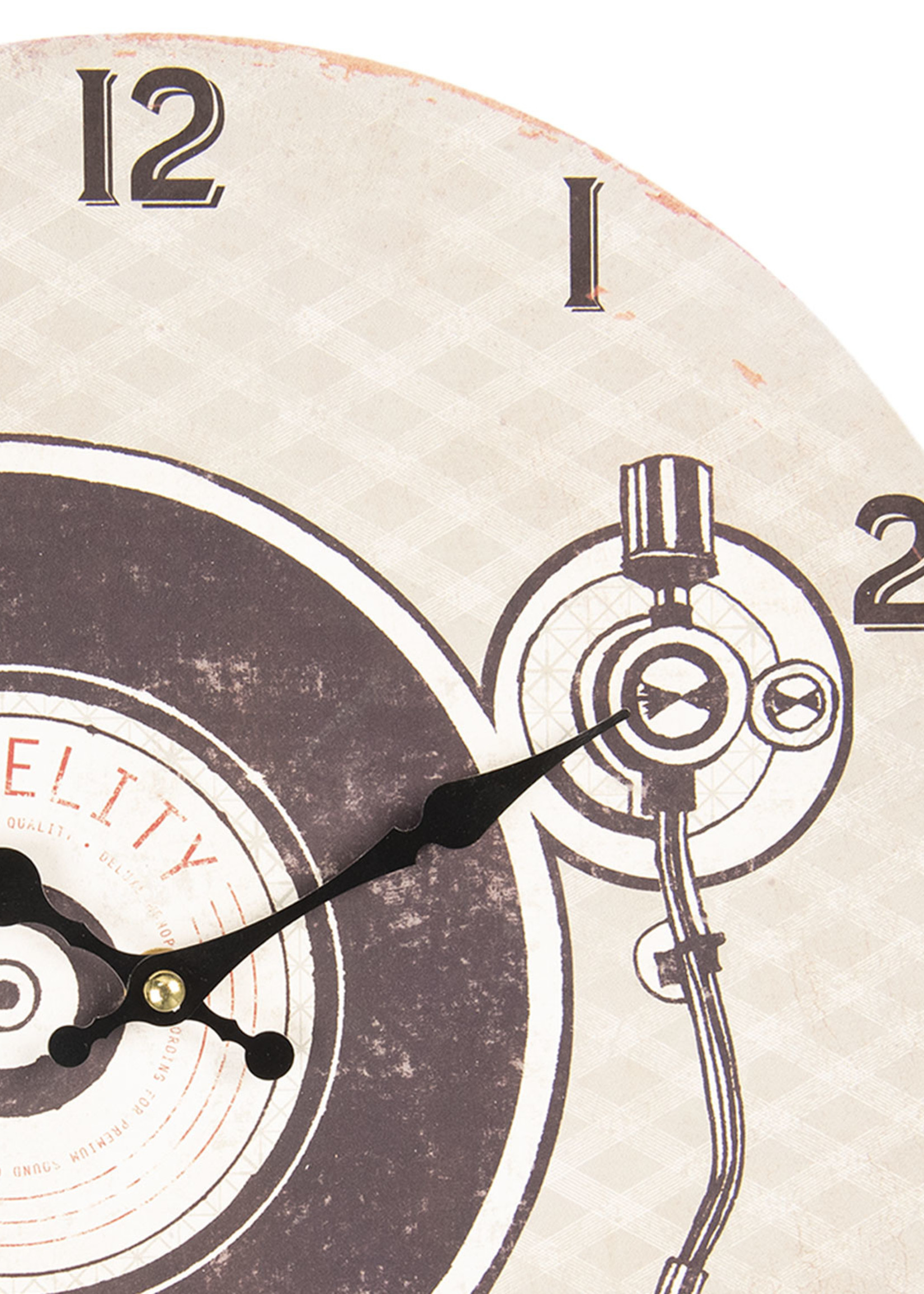 Clayre & Eef Wandklok Ø 34*3 cm / 1*AA 6KL0574