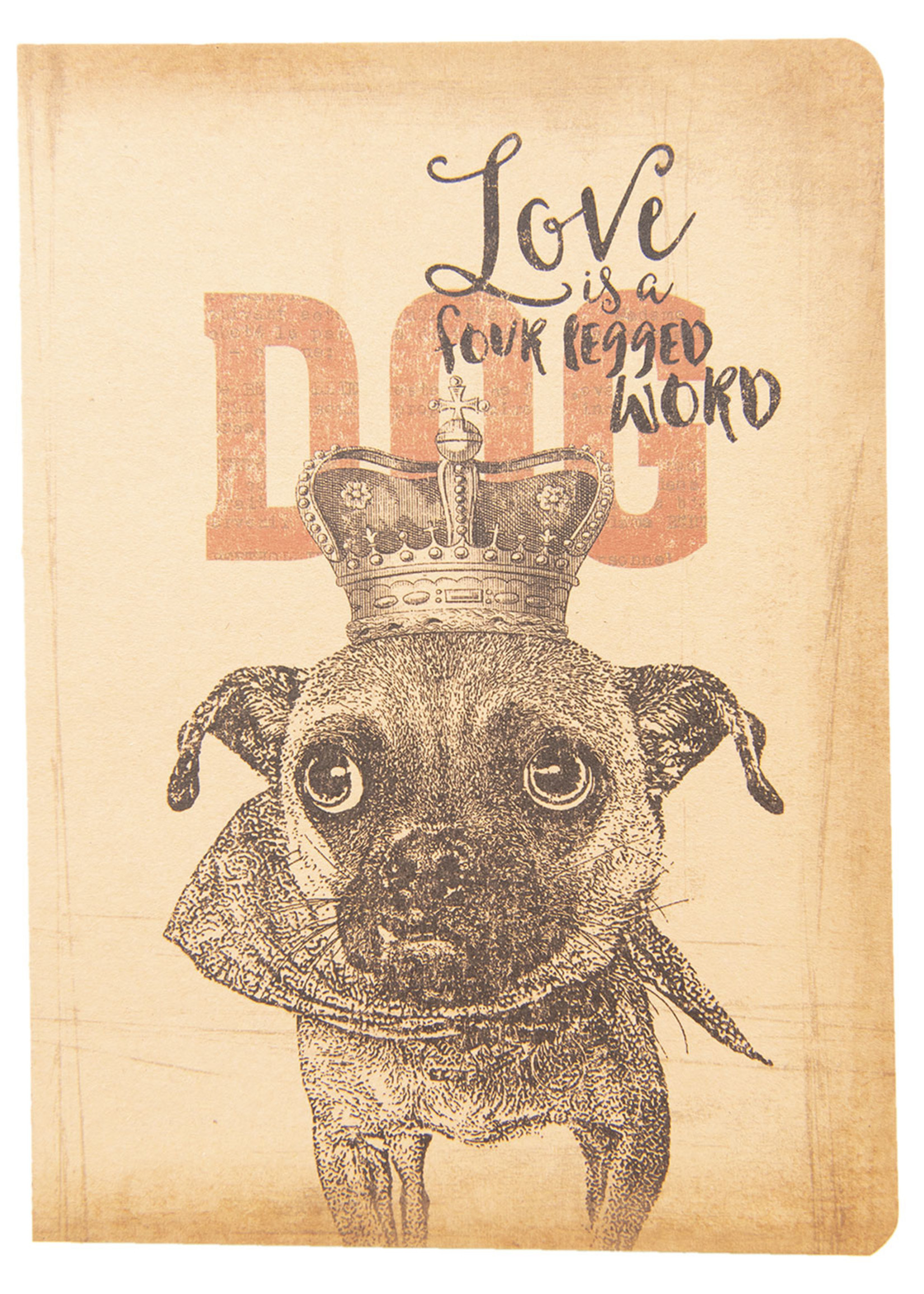 Clayre & Eef Notitieboekje hond 13*19*1 cm 6PA0501