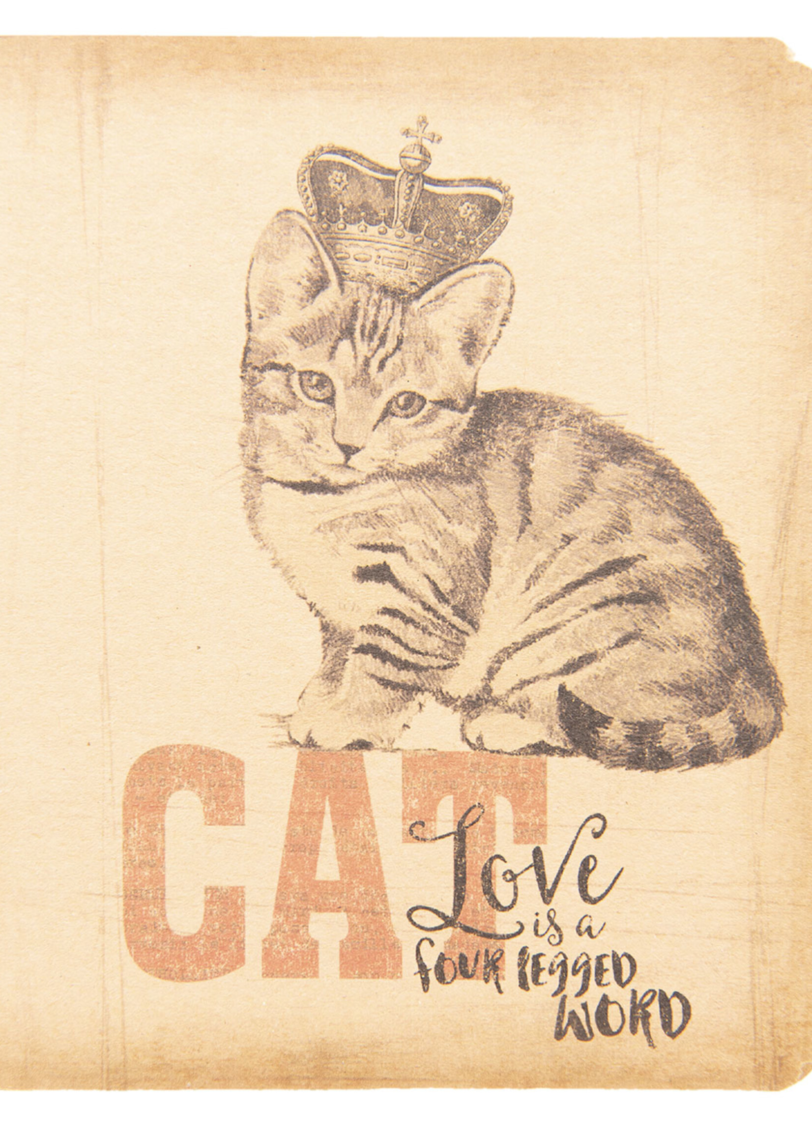 Clayre & Eef Notitieboekje kat 10*13*1 cm 6PA0502