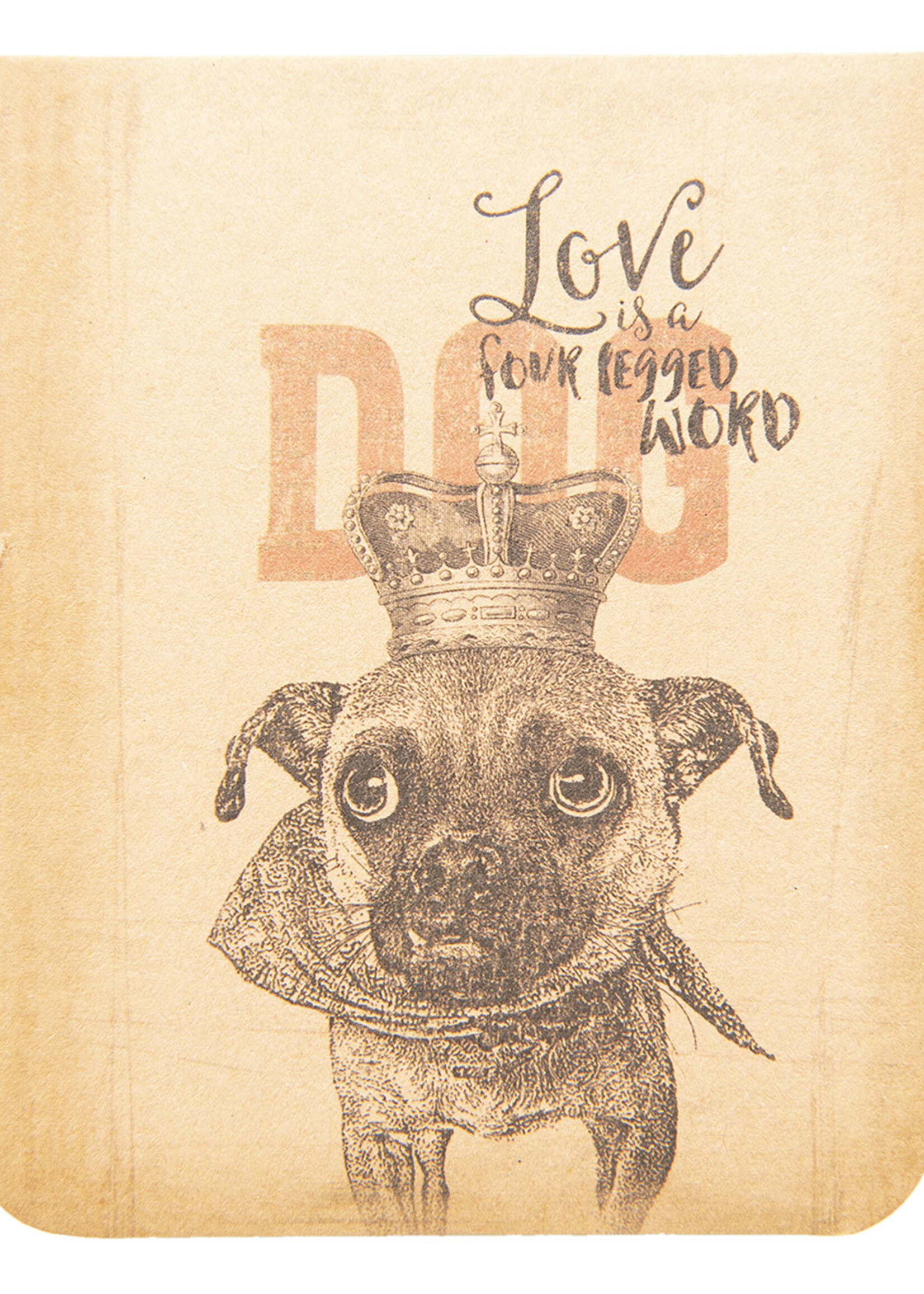 Clayre & Eef Carnet chien 8*10*1 cm 6PA0504