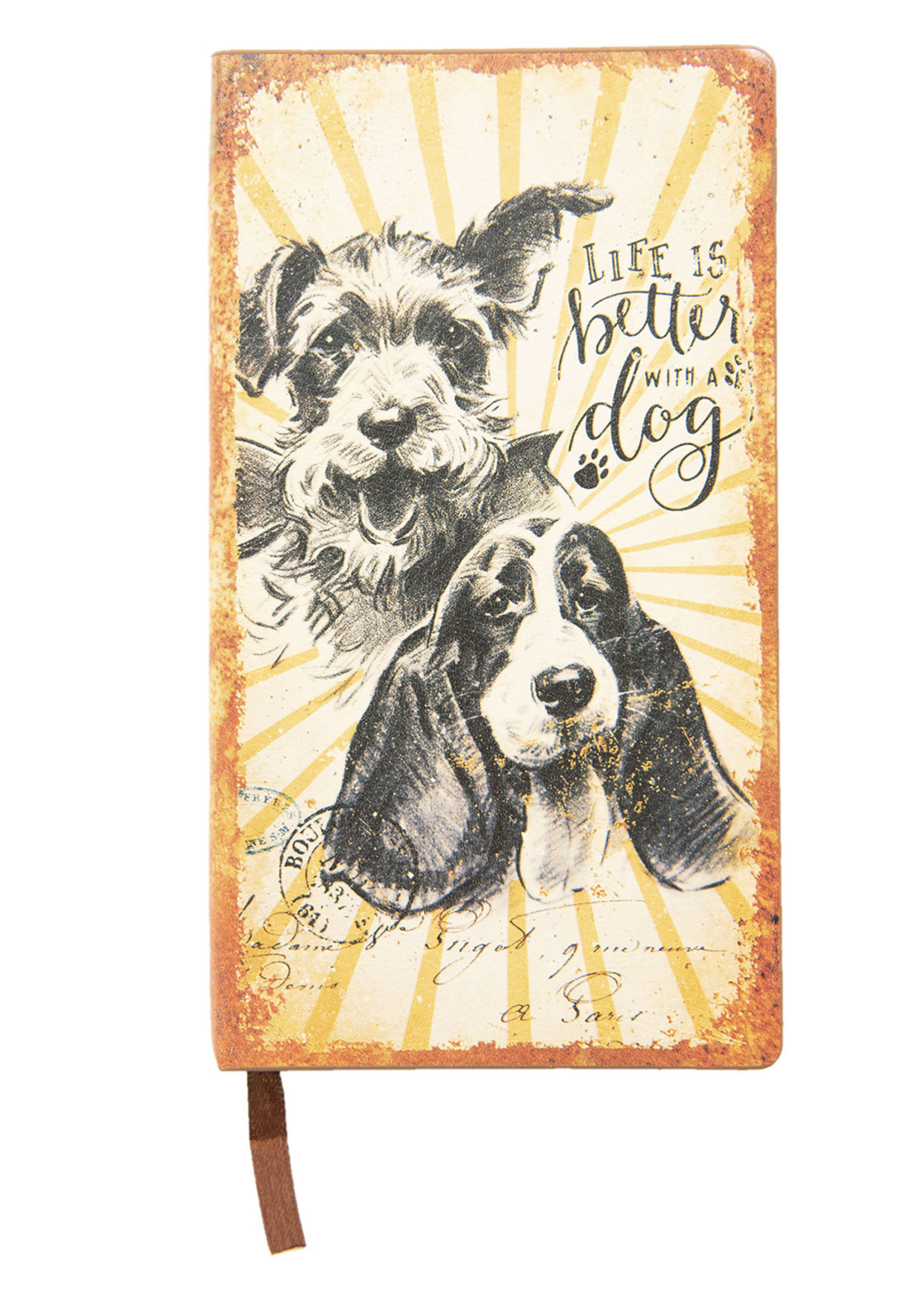Clayre & Eef Carnet chiens 18*10*1 cm 6PA0507