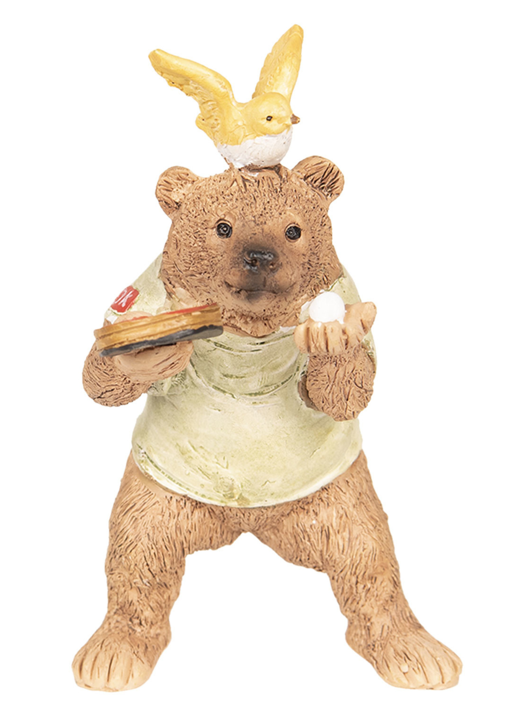 Clayre & Eef Décoration ours ping-pong 8*7*11 cm 6PR2569