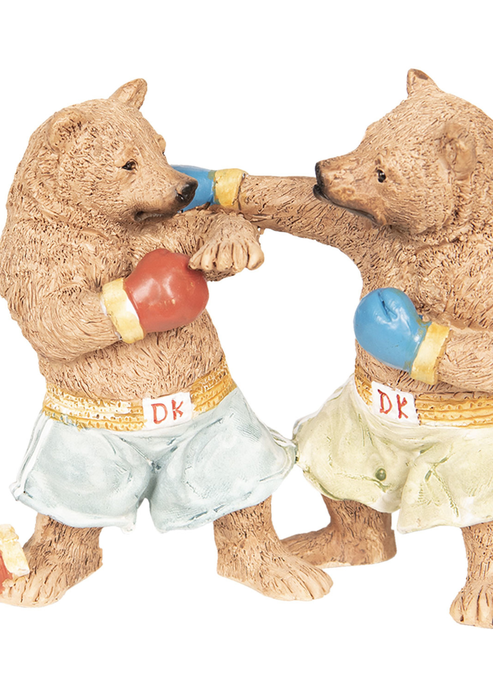 Clayre & Eef Décoration ours de boxe 13*5*11 cm 6PR2571