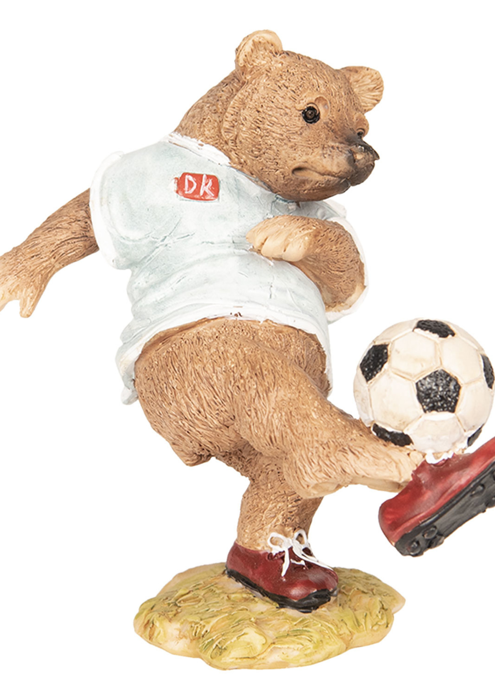 Clayre & Eef Décoration ours football 10*6*10 cm 6PR2576