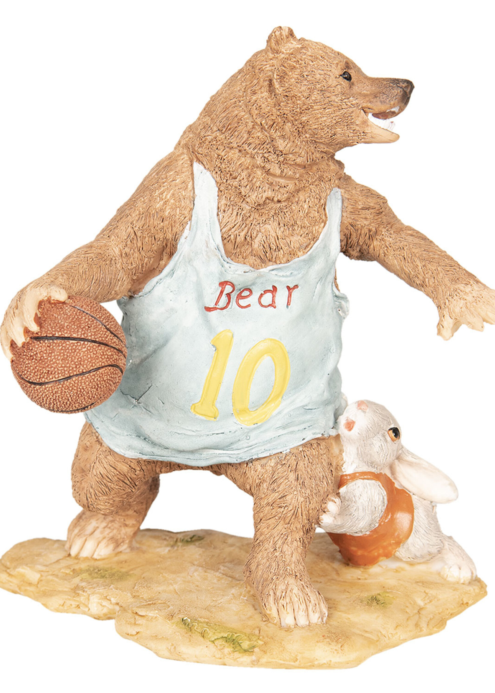 Clayre & Eef Décoration ours basketball 14*11*15 cm 6PR2577