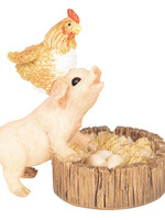 Clayre & Eef Décoration cochon et coq 8*5*8 cm 6PR2582