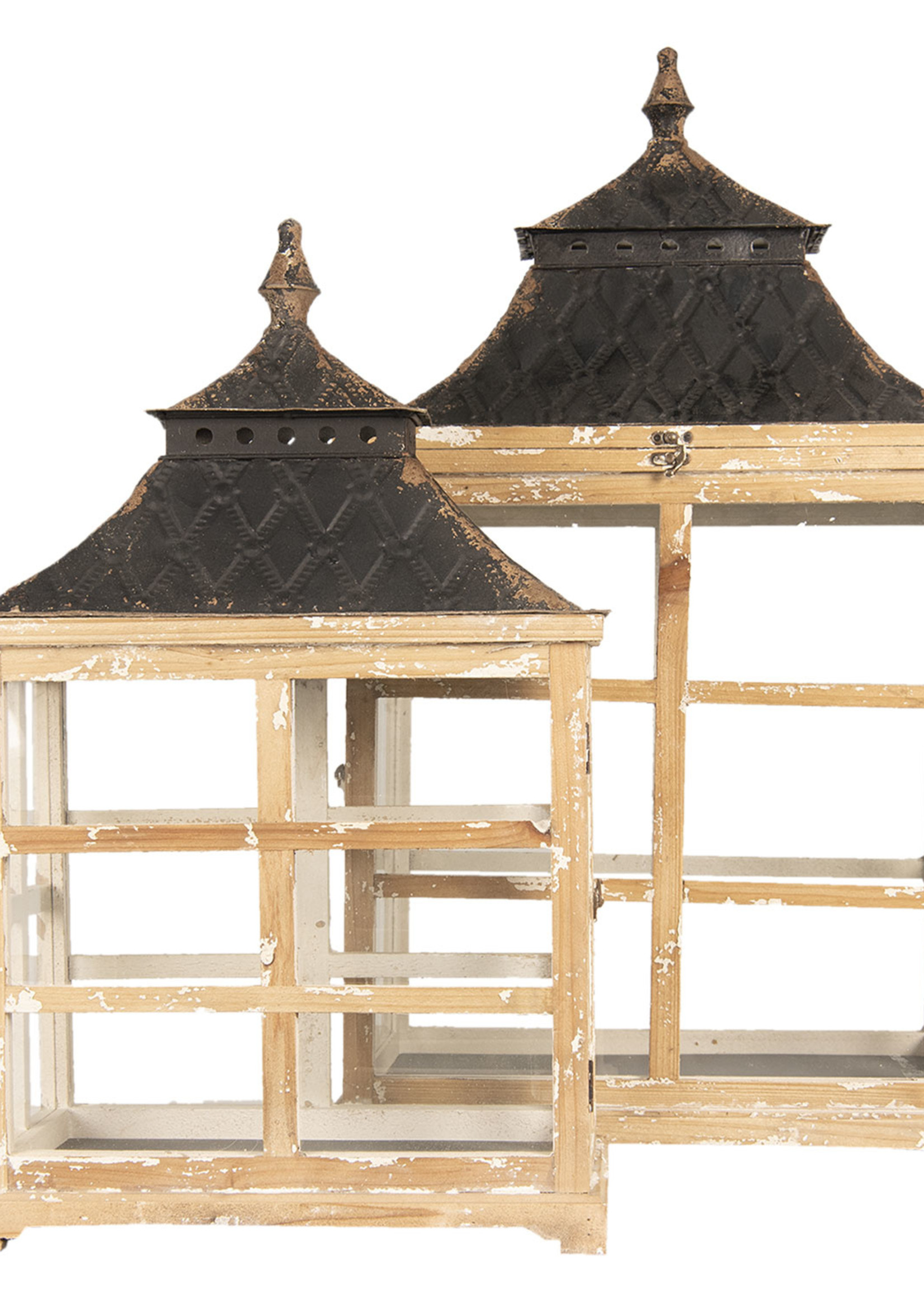 Clayre & Eef Lanterne (2) 46*28*78 / 39*20*62 cm 50390