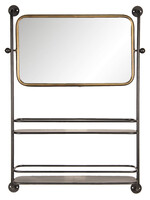 Clayre & Eef Miroir avec étagère 61*14*85 cm 52S179