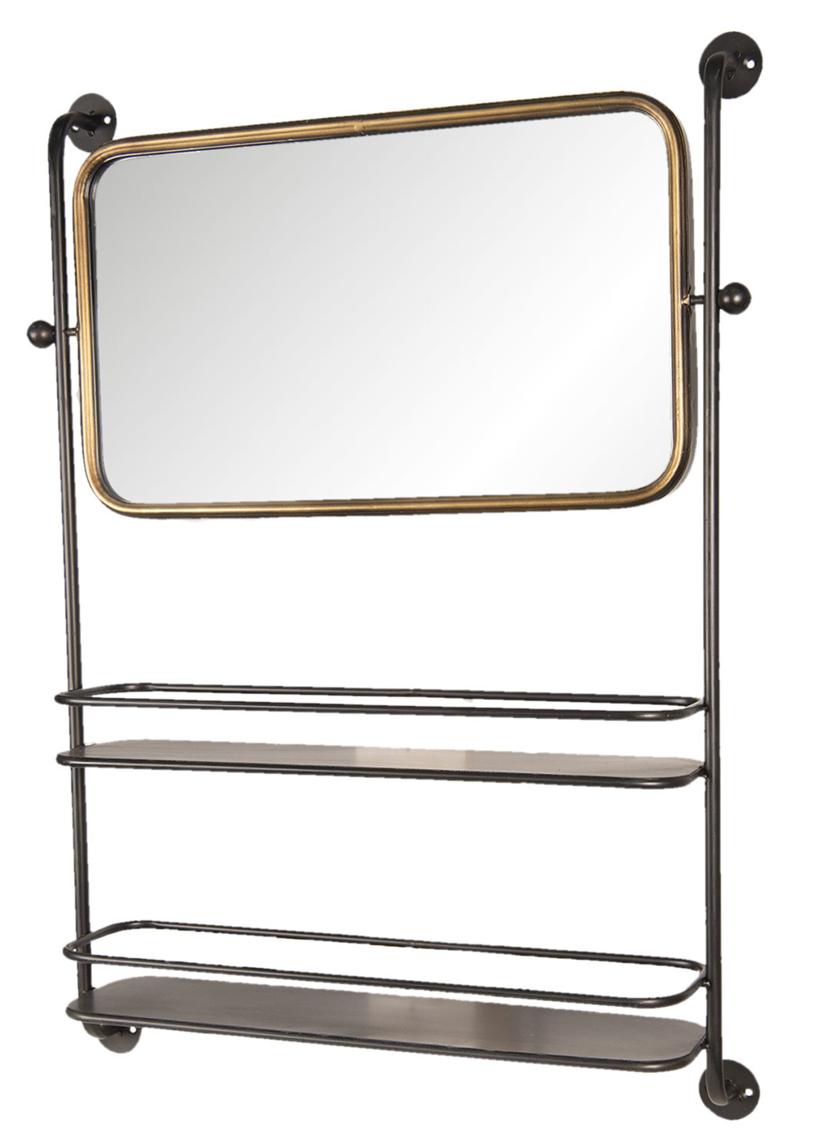 Clayre & Eef Spiegel met schap 61*14*85 cm 52S179