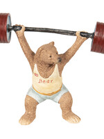 Clayre & Eef Decoratie beer gewichtheffen 21*9*18 cm 6PR2575