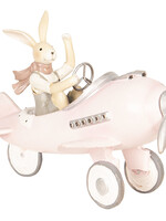 Clayre & Eef Décoration lapin en avion 25*17*18 cm 6PR2634