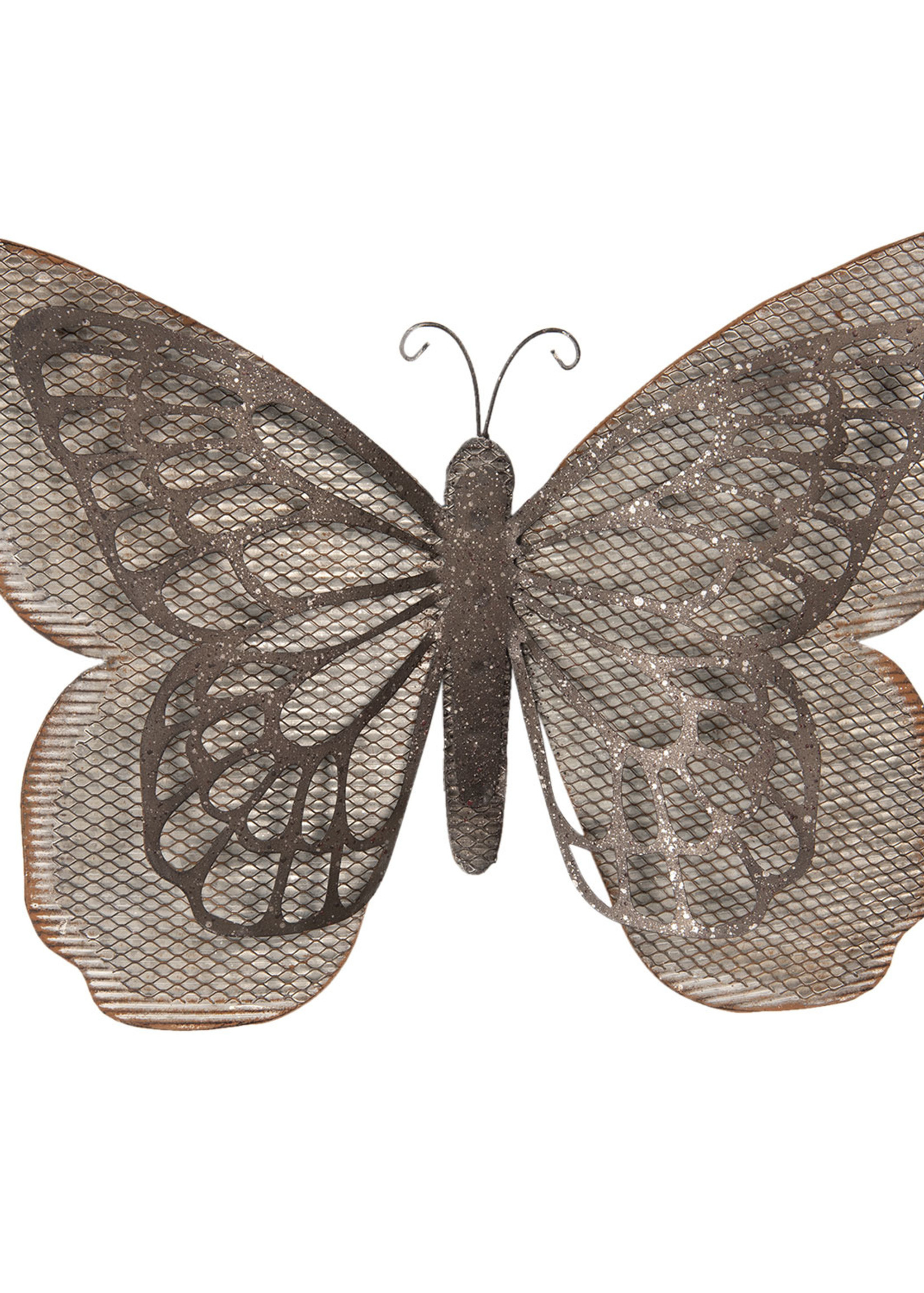 Clayre & Eef Wanddecoratie vlinder 55*8*35 cm 6Y3475