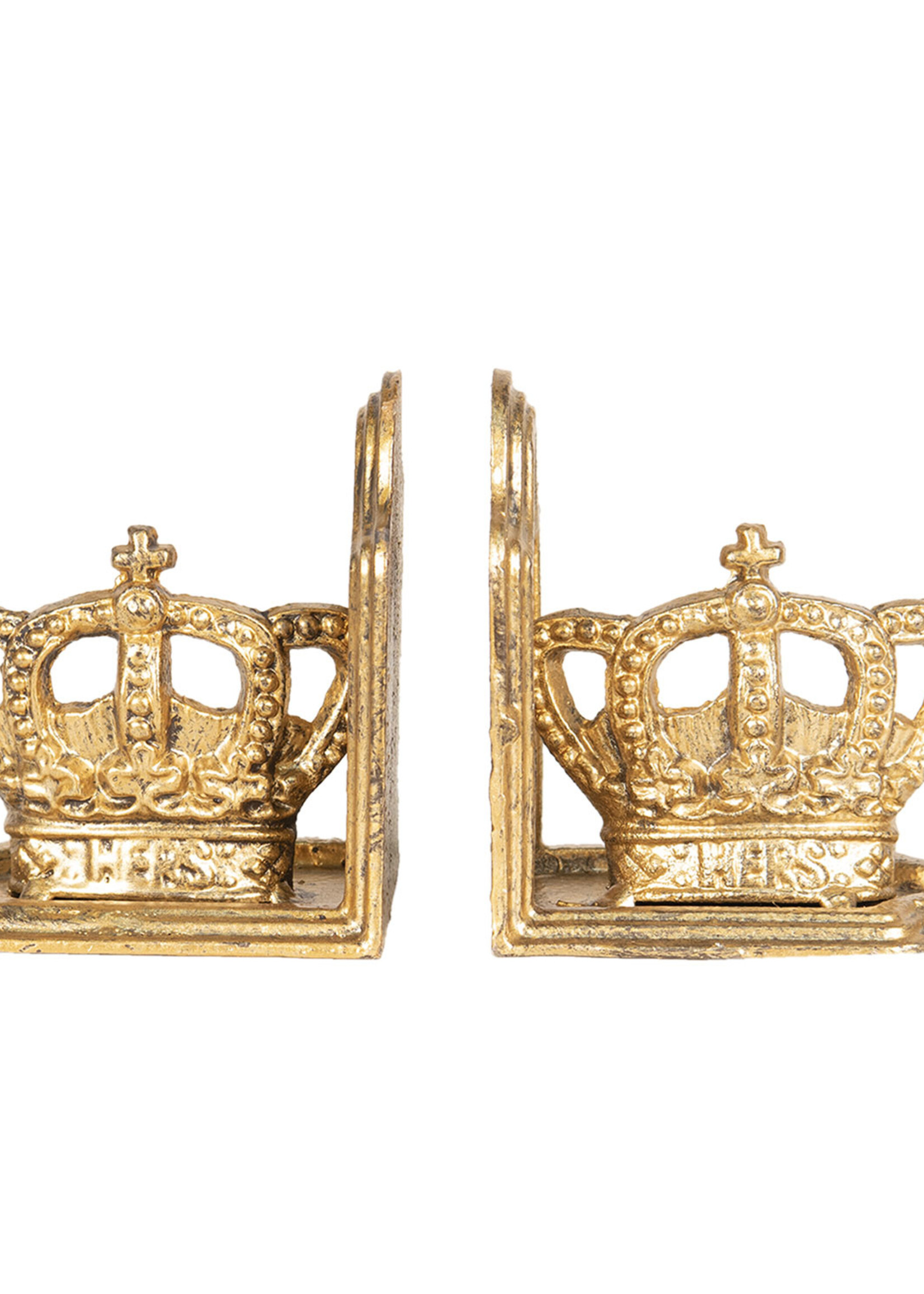 Clayre & Eef Serre-livres (2) couronne royale 12*7*12 cm 6Y3478