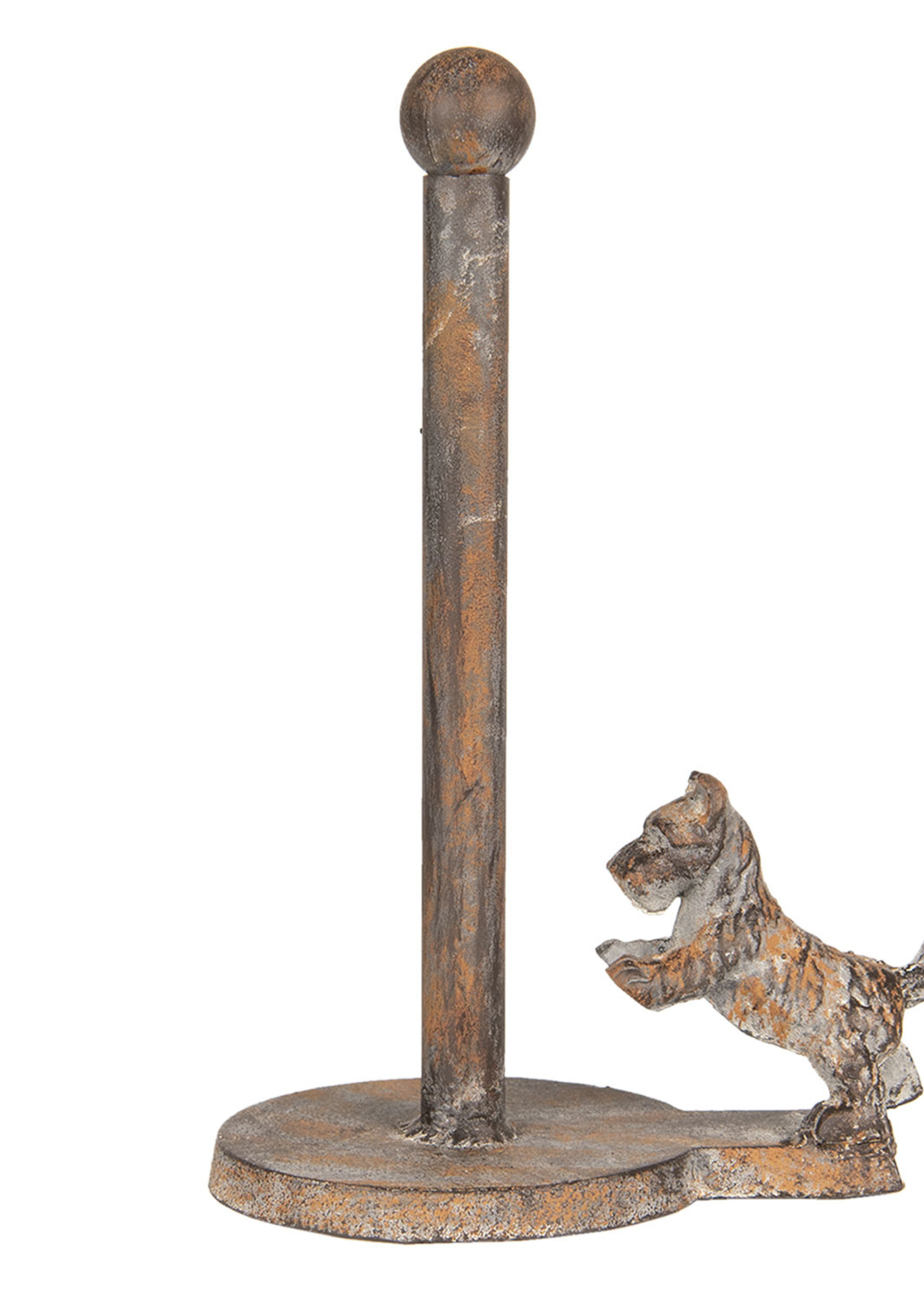 Clayre & Eef Keukenrolhouder hond Ø 24*34 cm 6Y3484