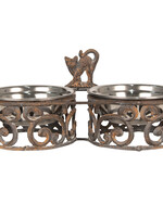 Clayre & Eef Gamelle animal 36*18*18 cm / 2*750 ml 6Y3485