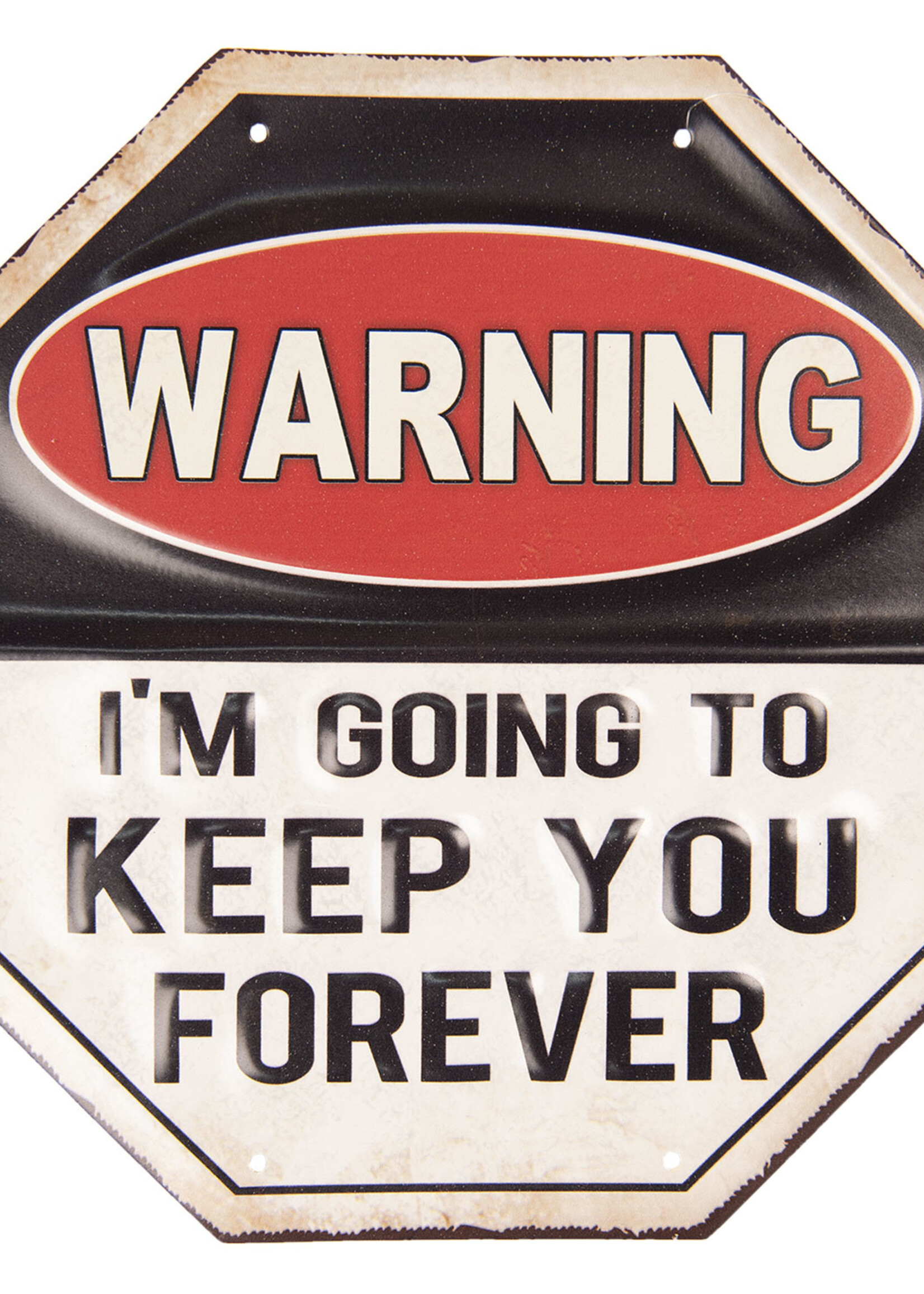 Clayre & Eef Tekstbord 30*30 cm 6Y3492