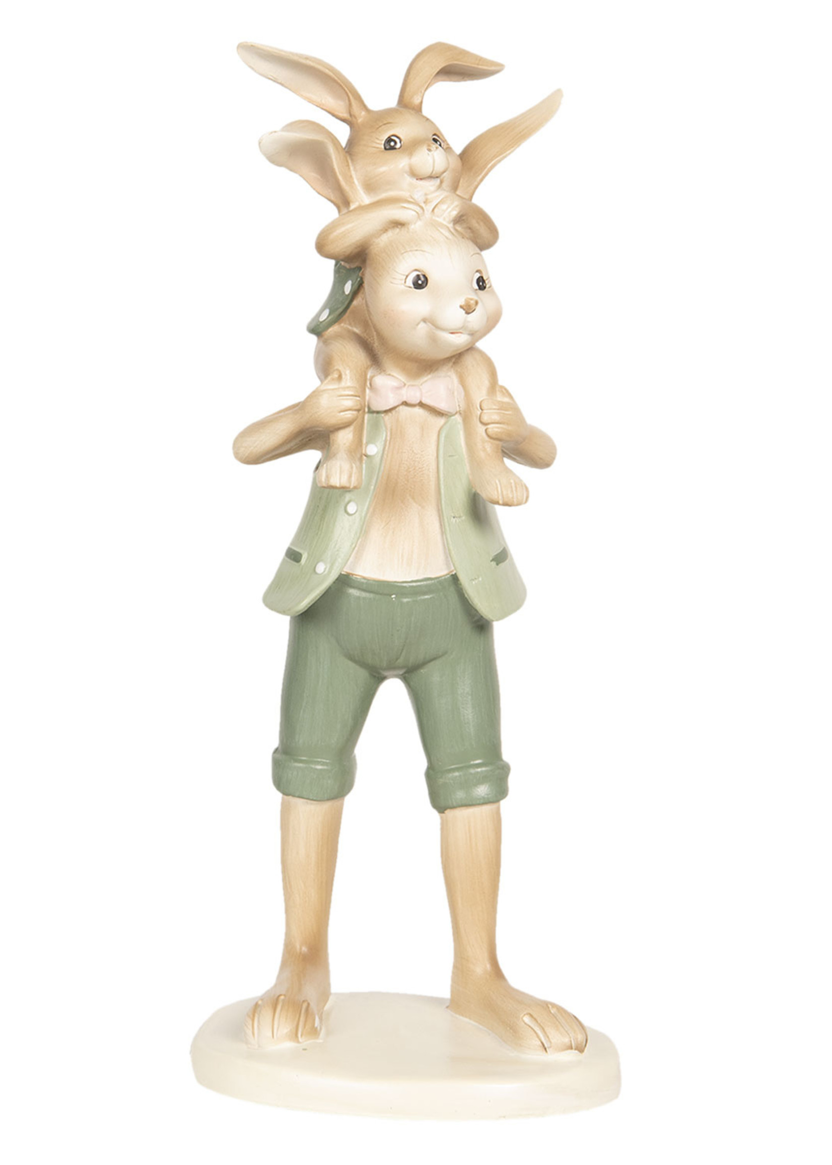Clayre & Eef Décoration lapin 10*10*25 cm 6PR2637