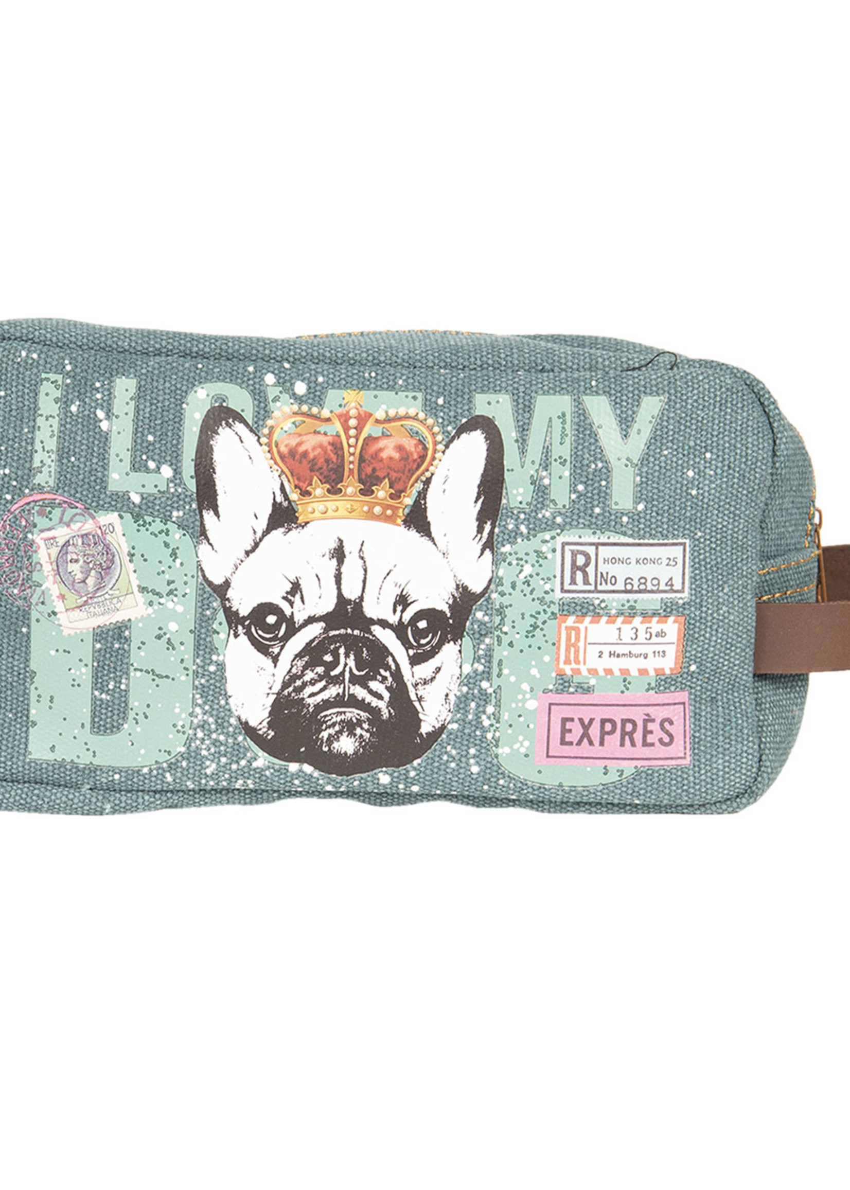 Clayre & Eef Trousse de toilette chien 23*14*2 cm FAP0219