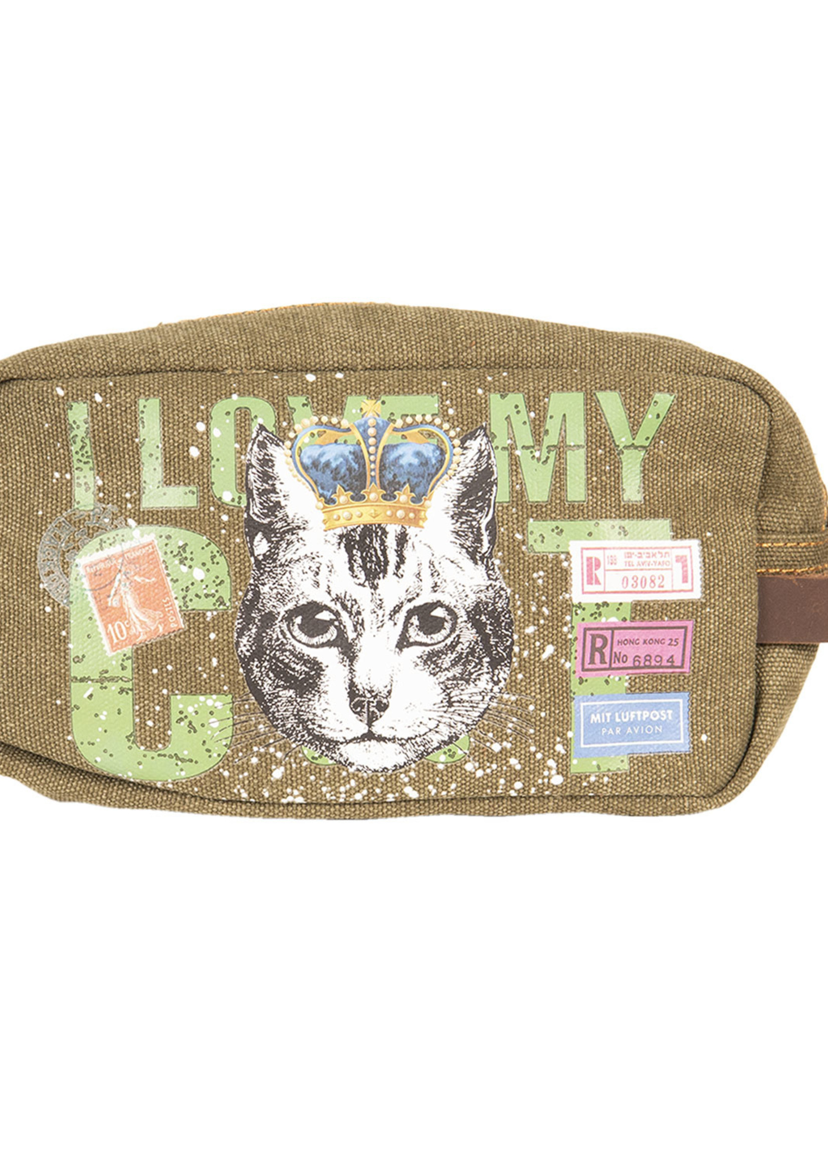 Clayre & Eef Trousse de toilette chat 23*14*2 cm FAP0220