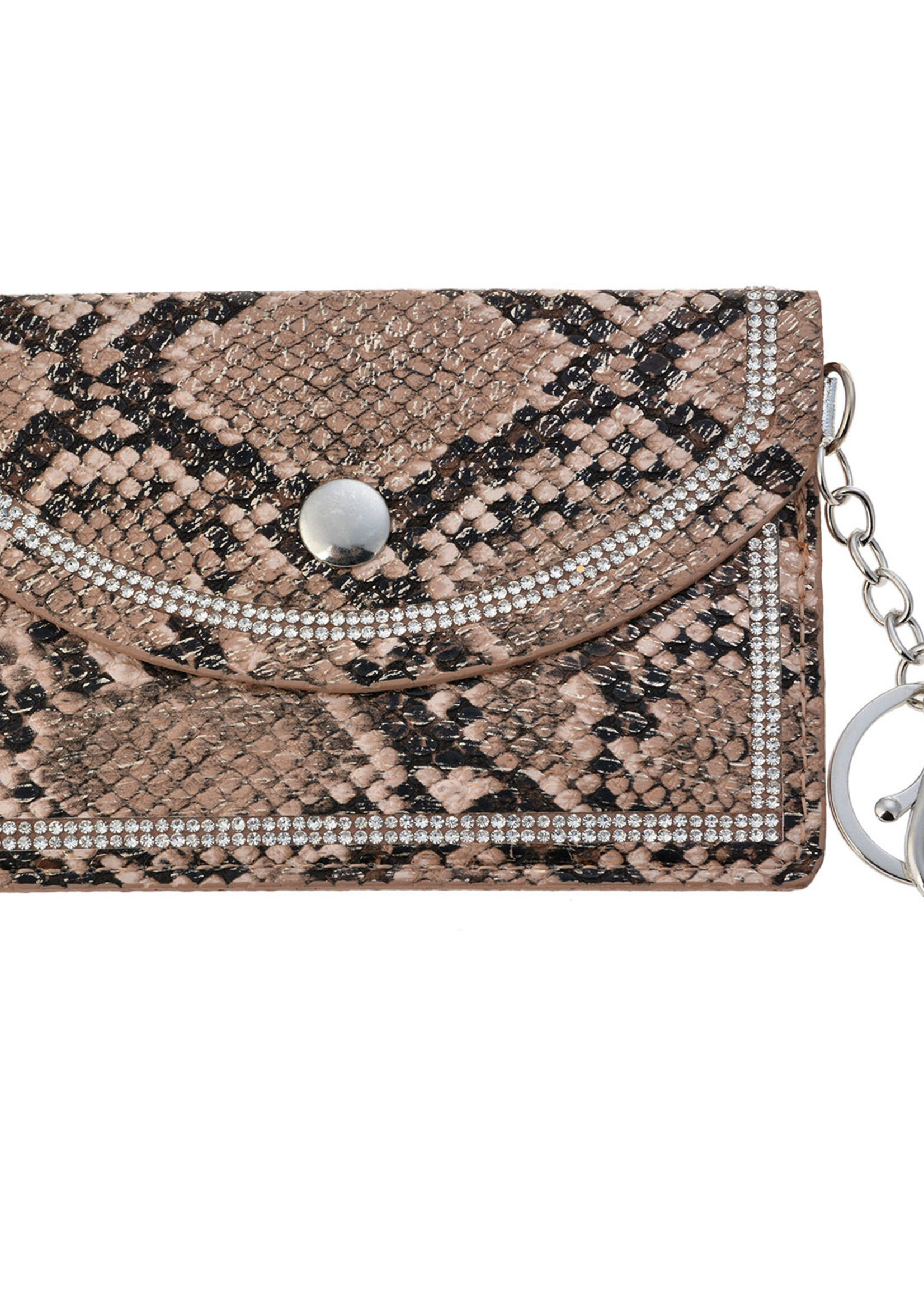 Clayre & Eef Sleutelbeursje 9*13 cm bruin JZKW0023CH