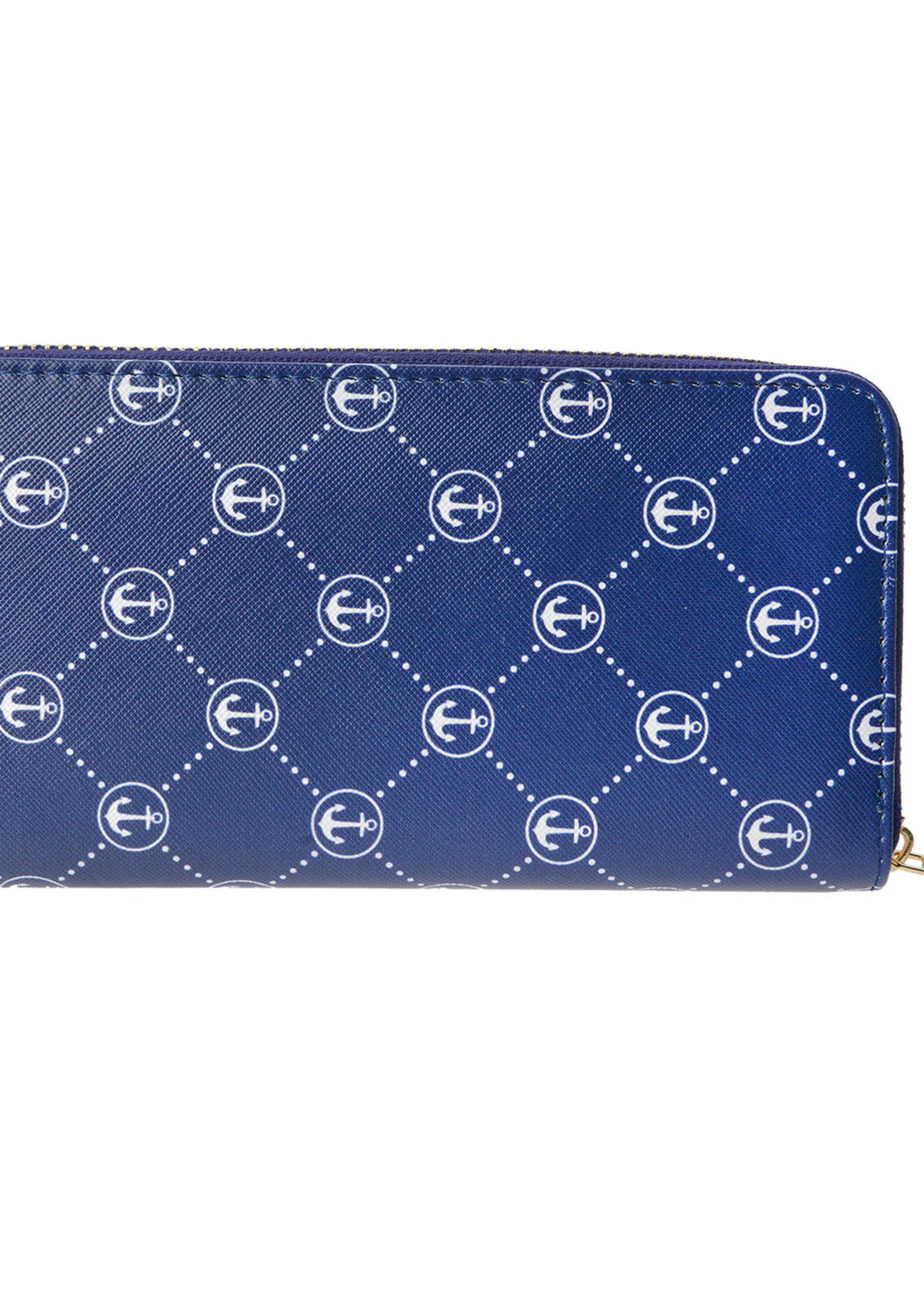 Clayre & Eef Portemonnee 19*10 cm blauw JZWA0074