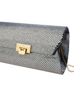 Clayre & Eef Tas 24*14 cm zilverkleurig MLBAG0364