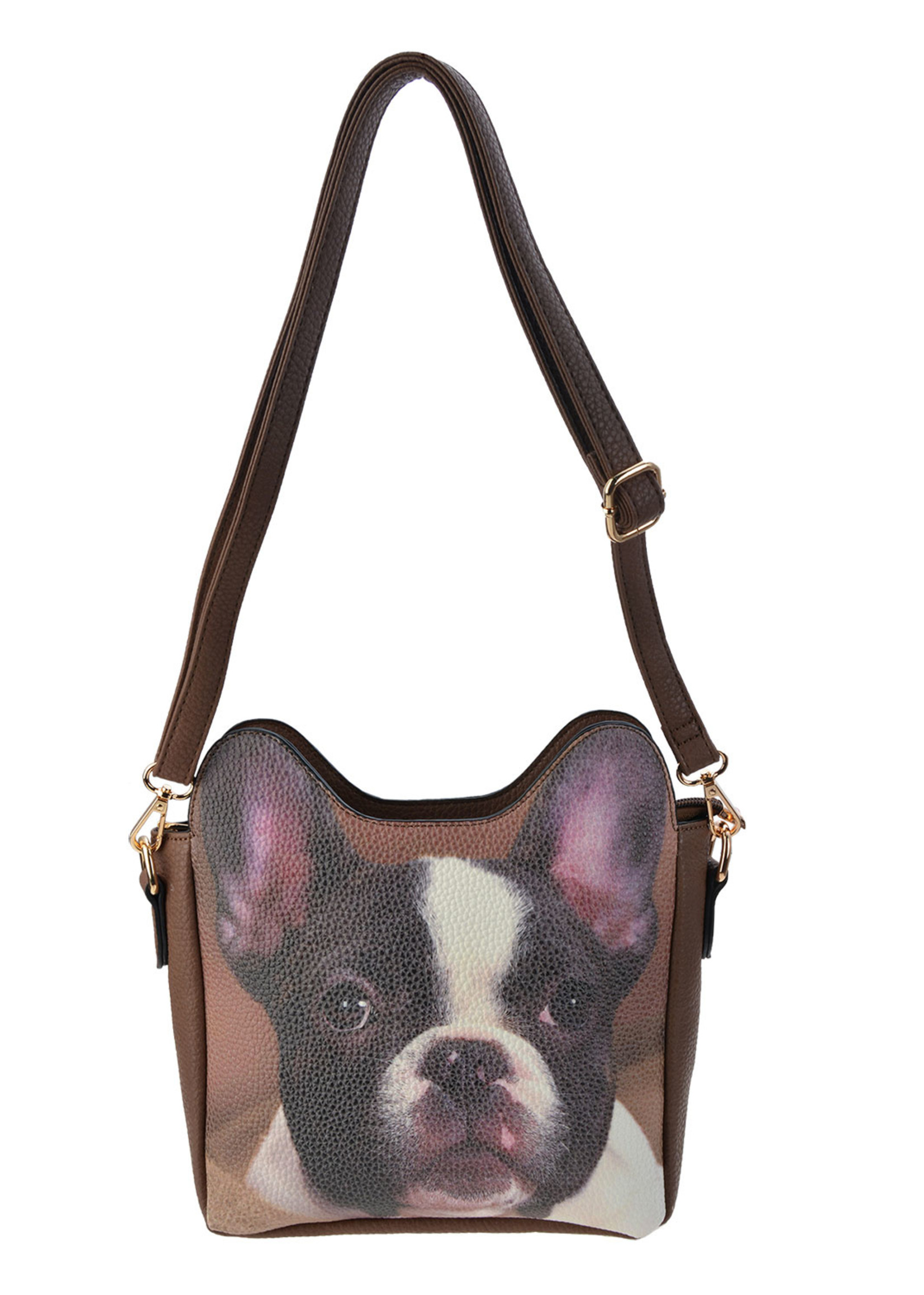 Clayre & Eef Tas 23*25 cm bruin MLBAG0372