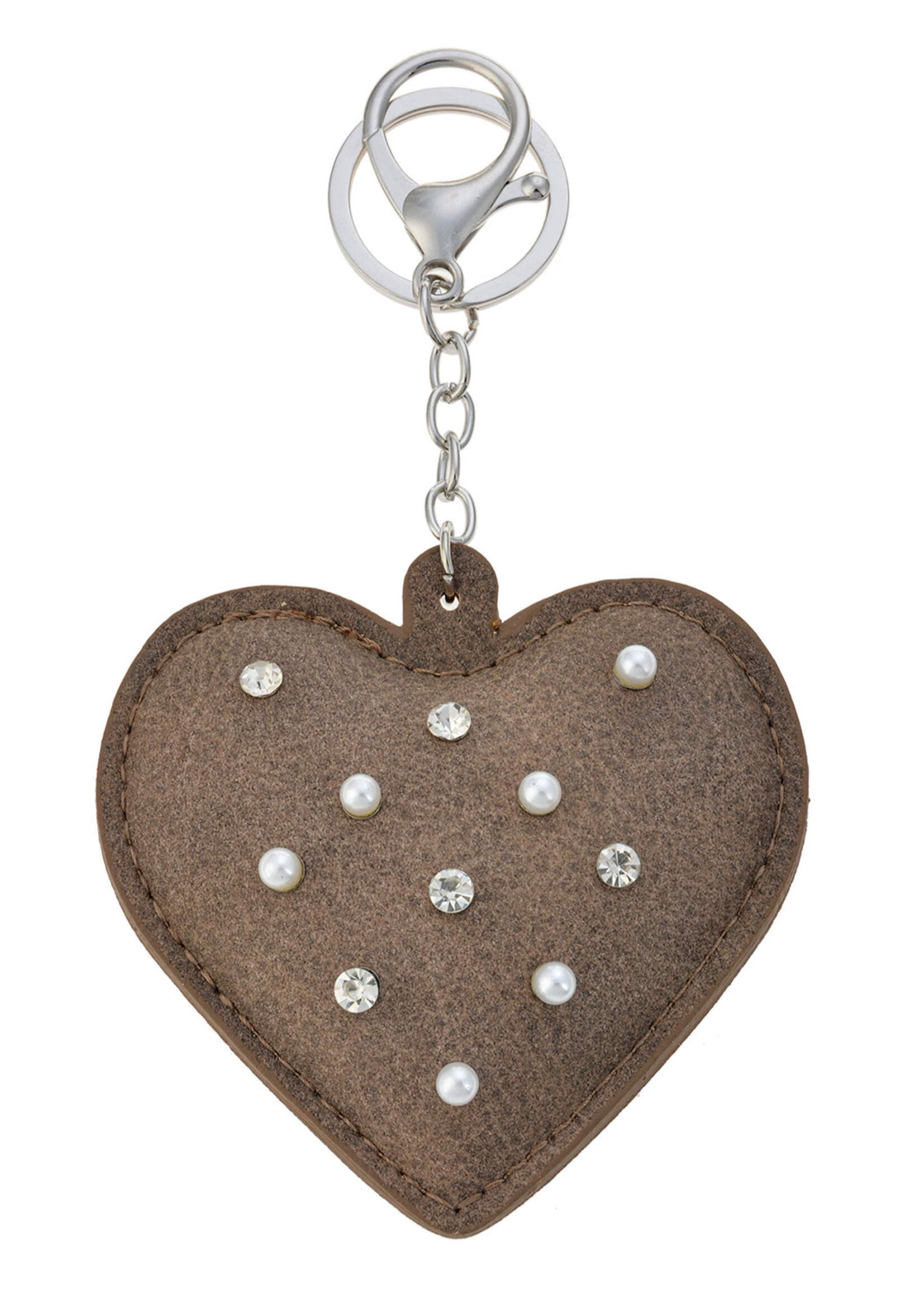 Clayre & Eef Sleutelhanger bruin MLKCH0285