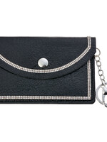 Clayre & Eef Porte-monnaie 8*13 cm noir MLPU0286