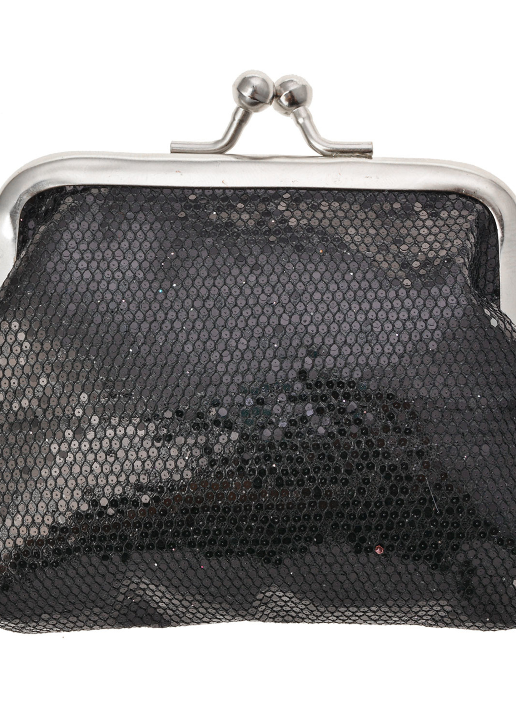 Clayre & Eef Portemonnee 8*9 cm zwart MLPU0296