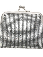 Clayre & Eef Porte-monnaie 8*9 cm couleur argentée MLPU0297