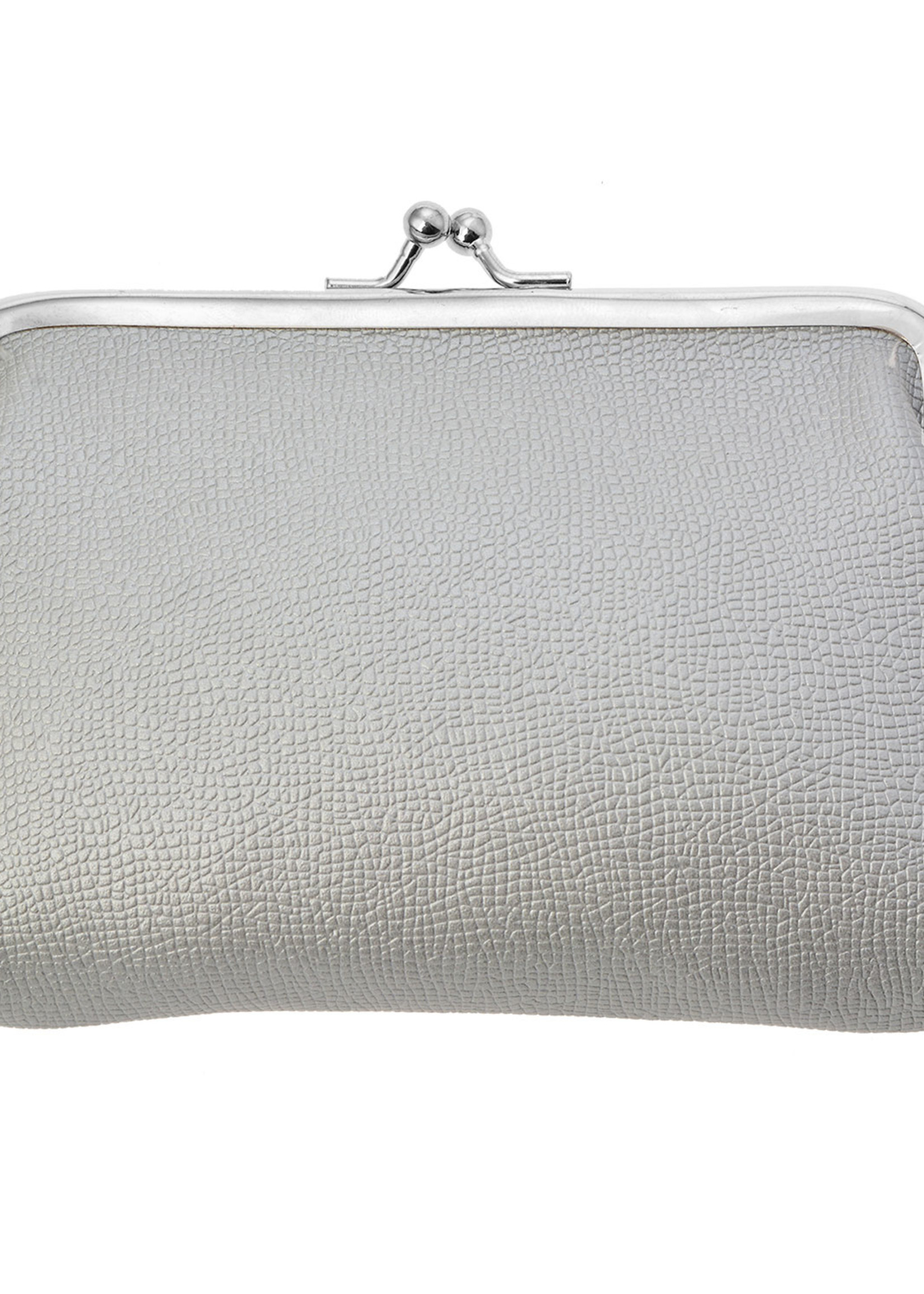 Clayre & Eef Portemonnee 13 cm zilverkleurig MLPU0303