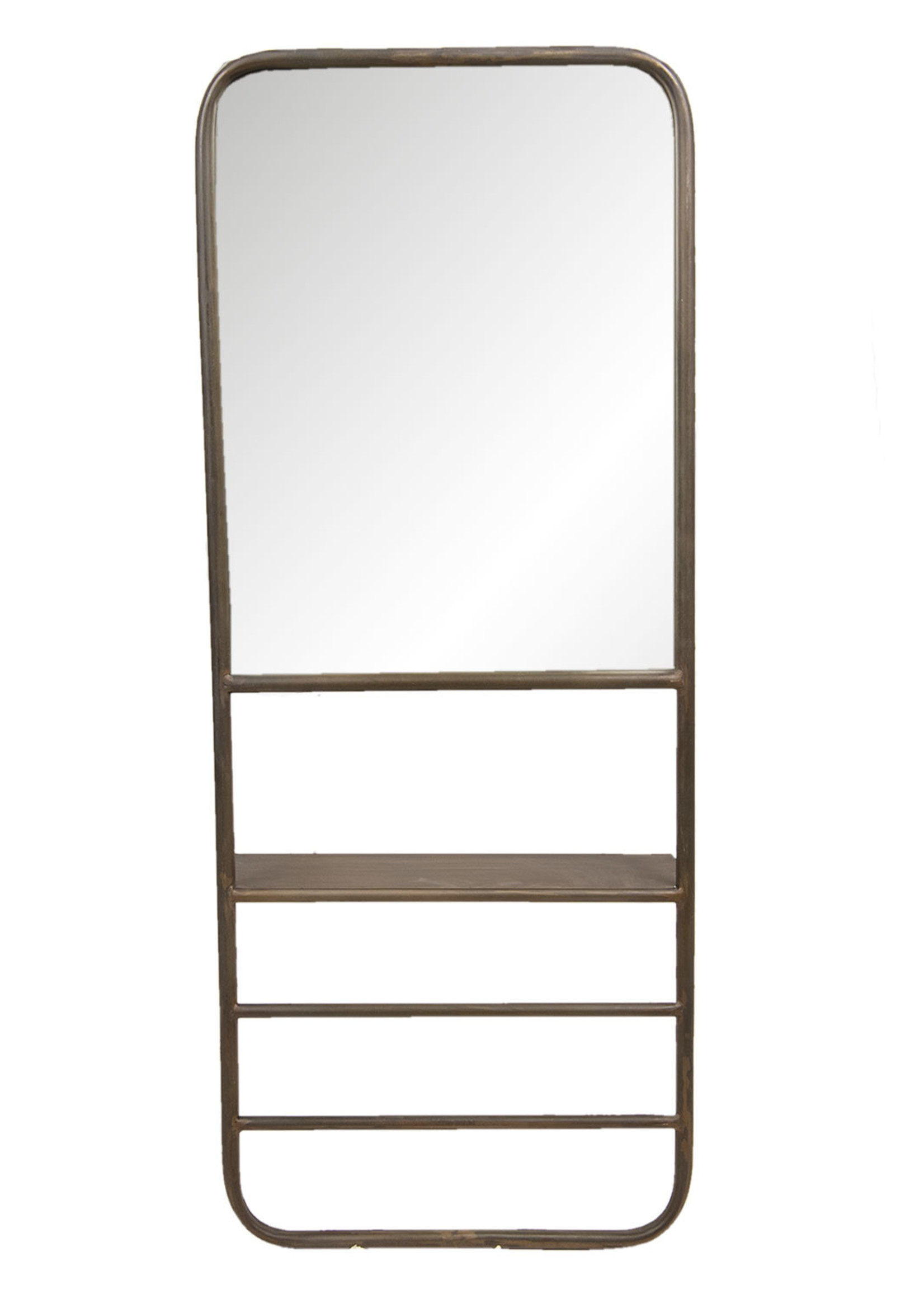 Clayre & Eef Miroir avec étagère 40*14*100 cm 52S170