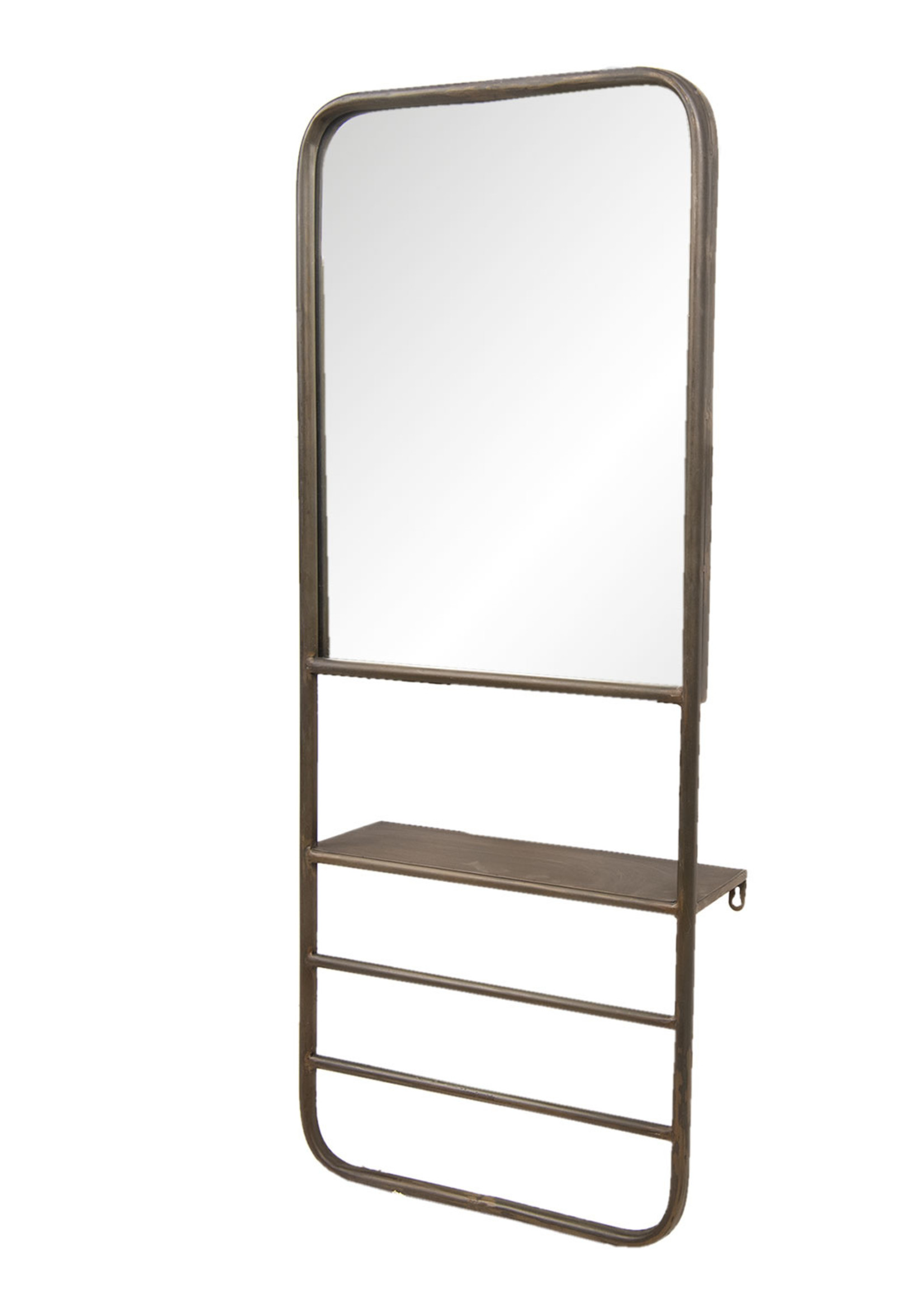 Clayre & Eef Spiegel met schap 40*14*100 cm 52S170