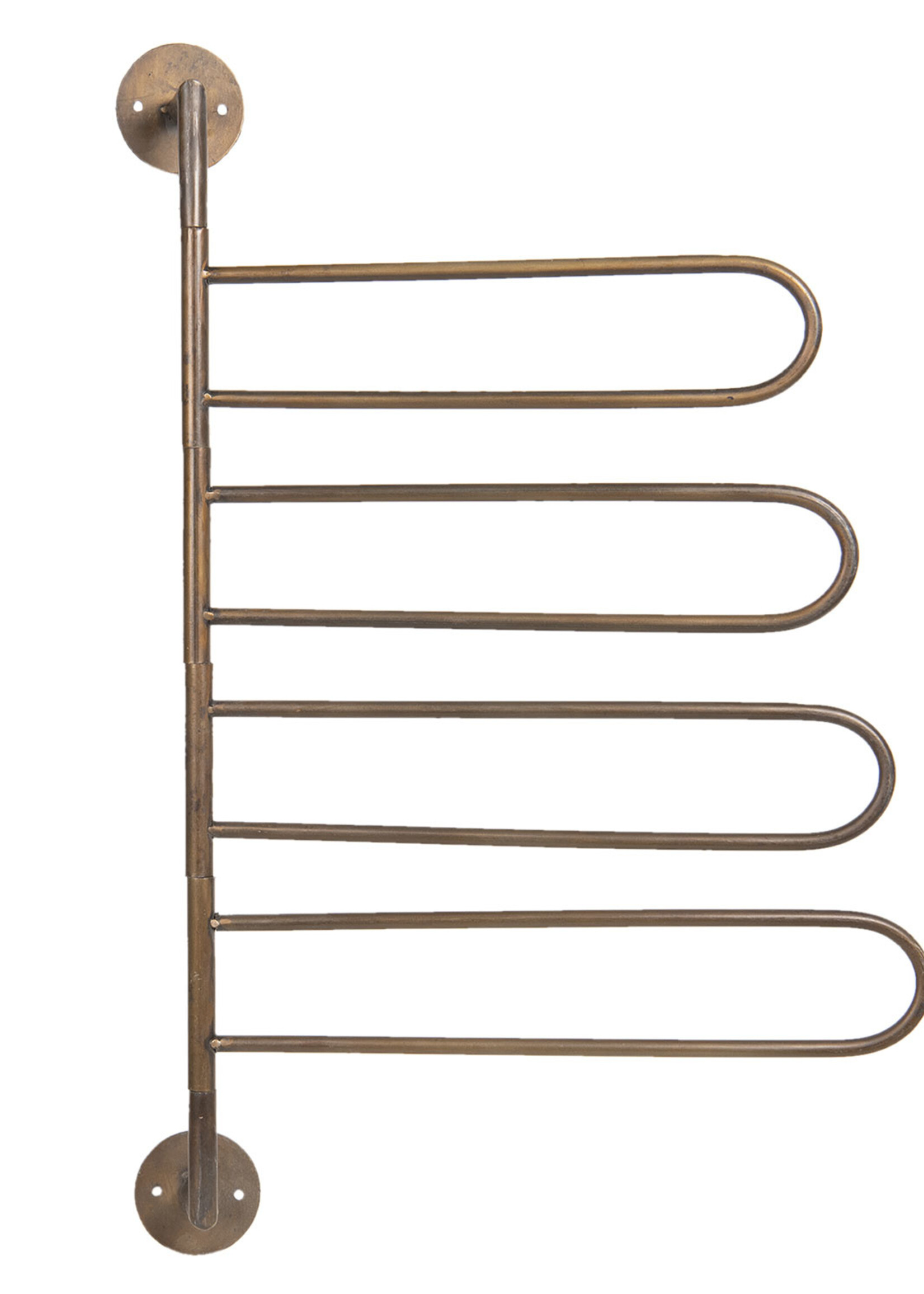 Clayre & Eef Handdoekhouder draaibaar met muurbevestiging 46*8*70 cm 5Y0639