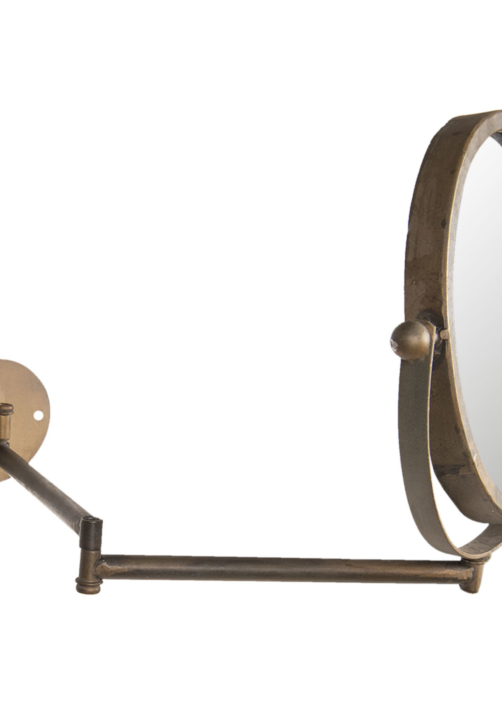 Clayre & Eef Draaibare spiegel met muurbevestiging zwart  37*2*32 cm 62S163