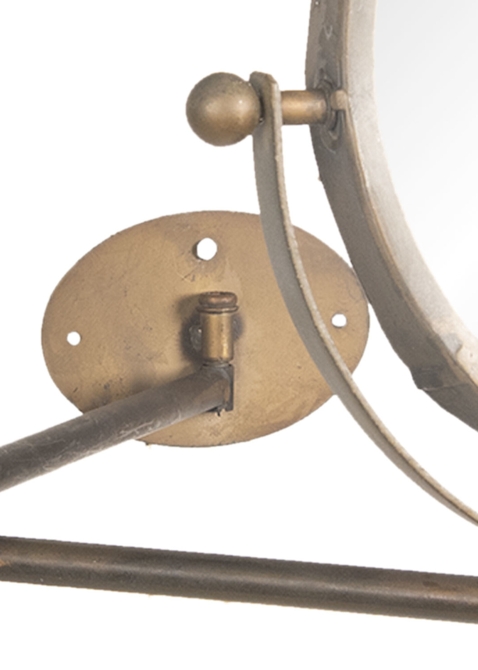 Clayre & Eef Draaibare spiegel met muurbevestiging zwart  37*2*32 cm 62S163