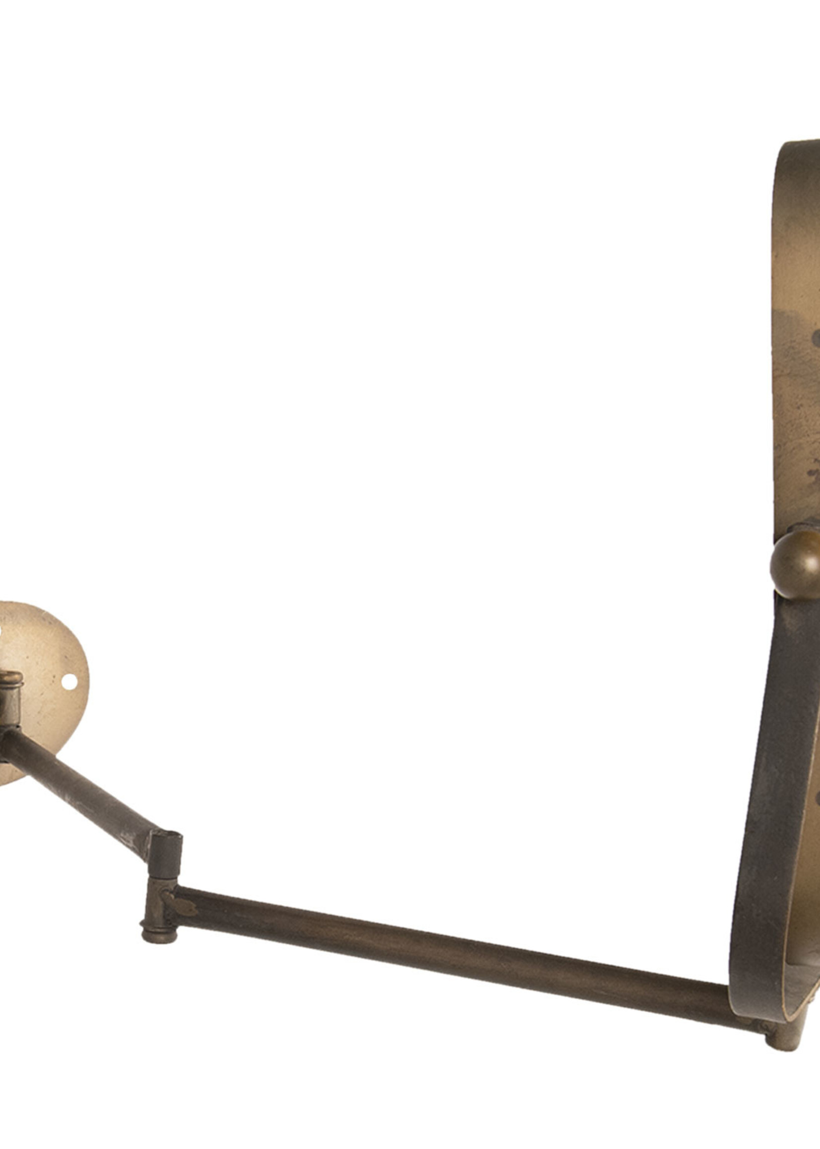 Clayre & Eef Draaibare spiegel met muurbevestiging zwart  34*2*35 cm 62S164