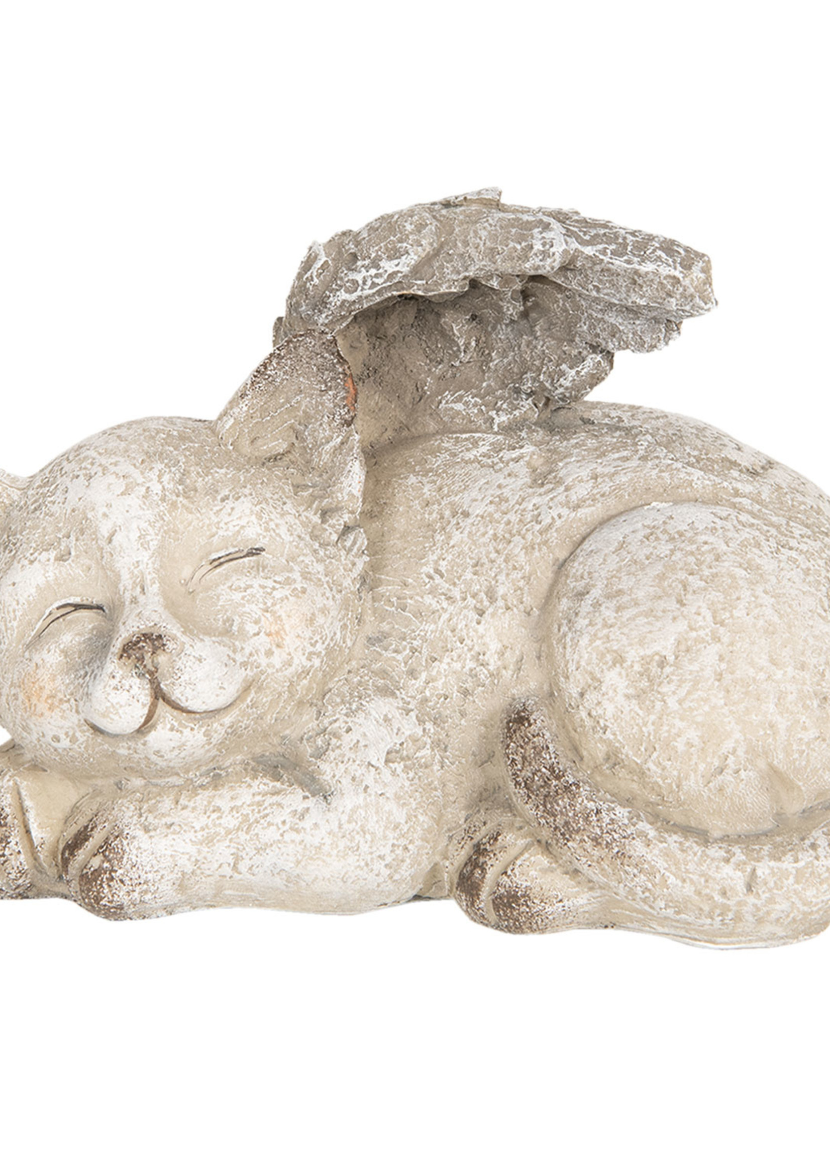 Clayre & Eef Décoration chat avec des ailes 15*10*10 cm 6PR2655