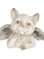 Clayre & Eef Decoratie kat met vleugels 21*11*14 cm 6PR2656