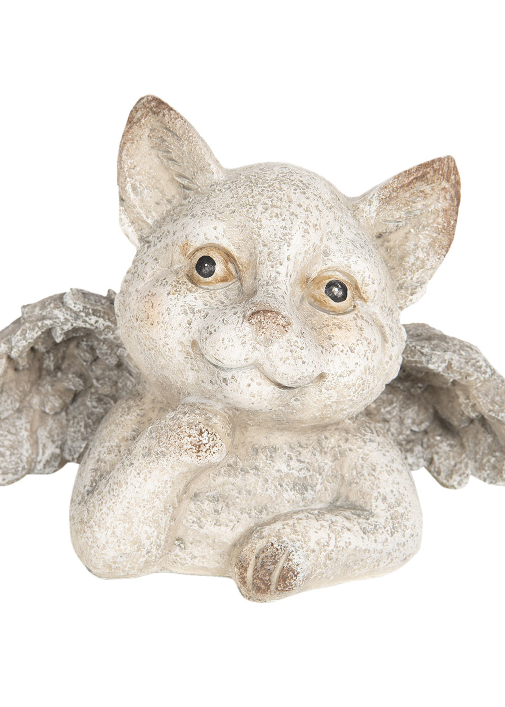 Clayre & Eef Décoration chat avec des ailes 21*11*14 cm 6PR2656