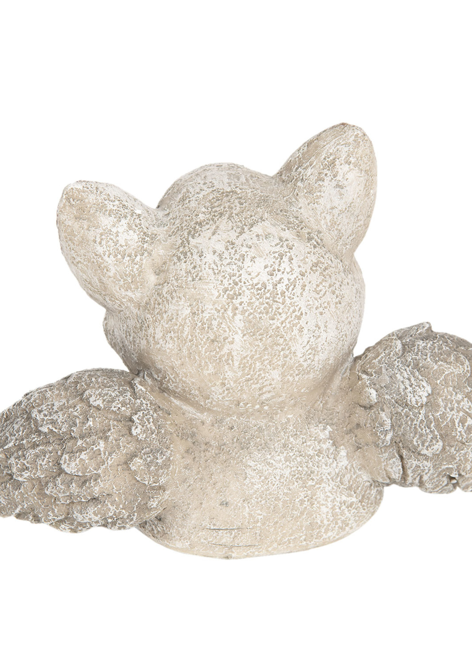 Clayre & Eef Décoration chat avec des ailes 21*11*14 cm 6PR2656