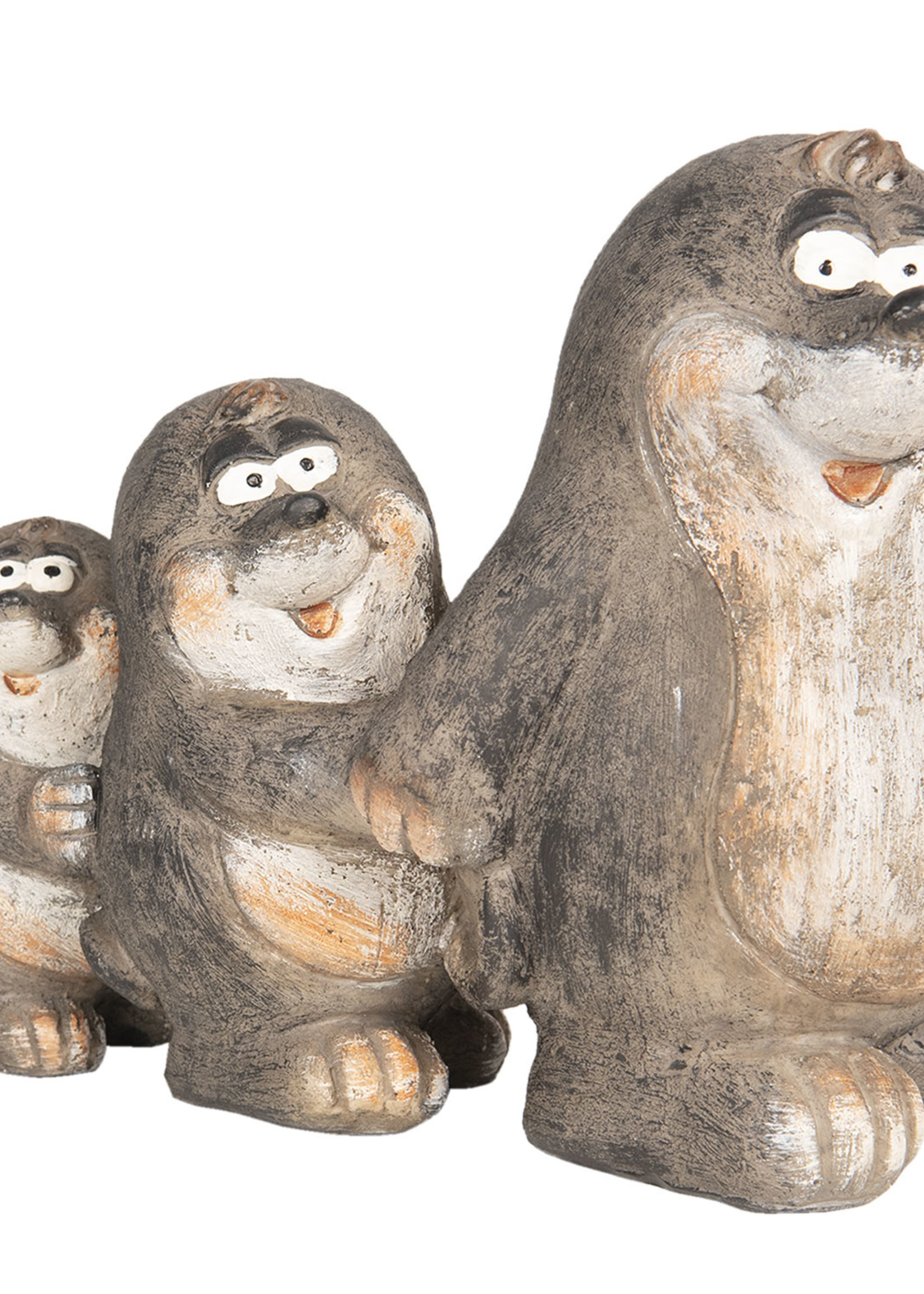 Clayre & Eef Décoration taupes 24*13*20 cm 6PR2661