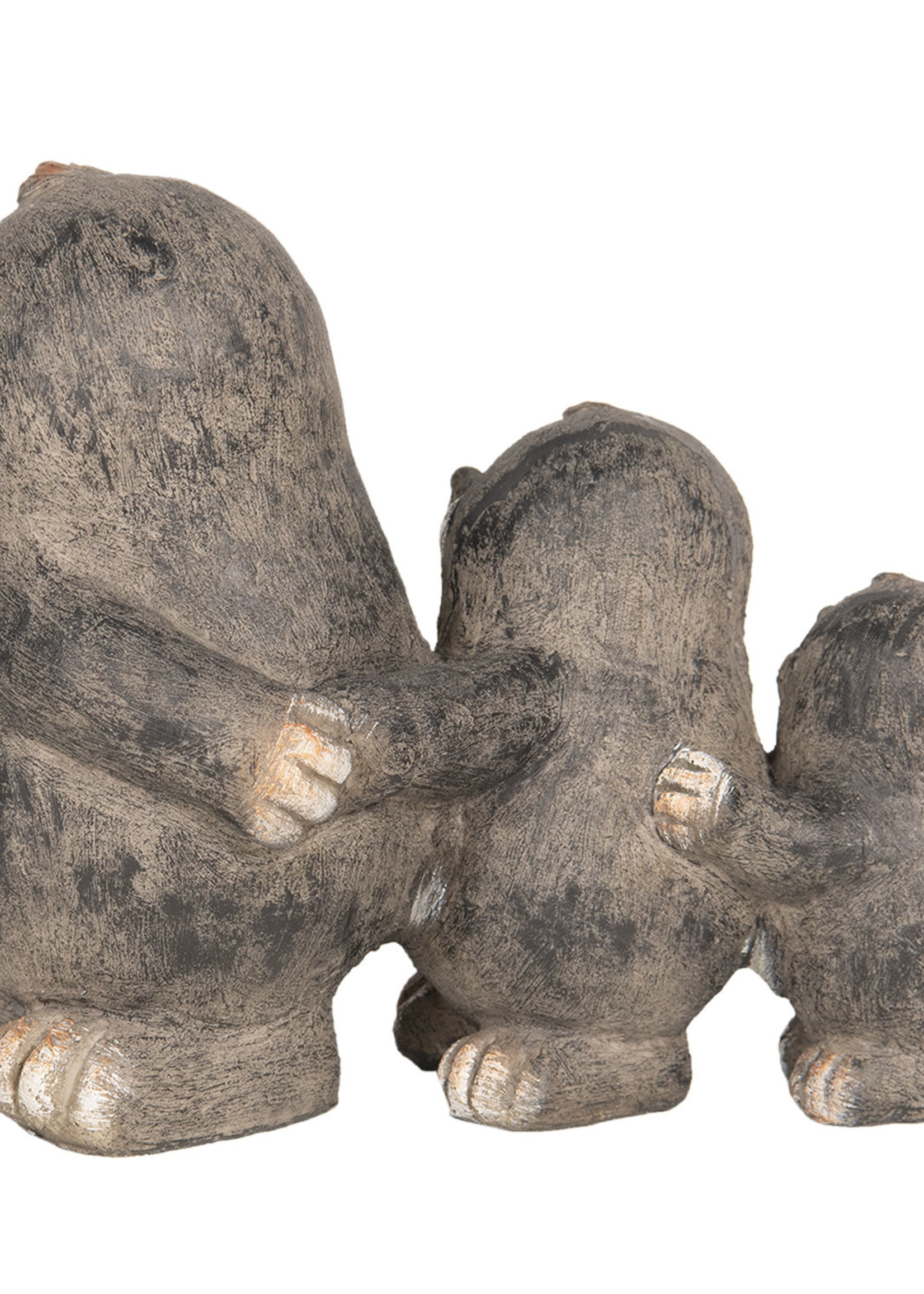 Clayre & Eef Décoration taupes 24*13*20 cm 6PR2661