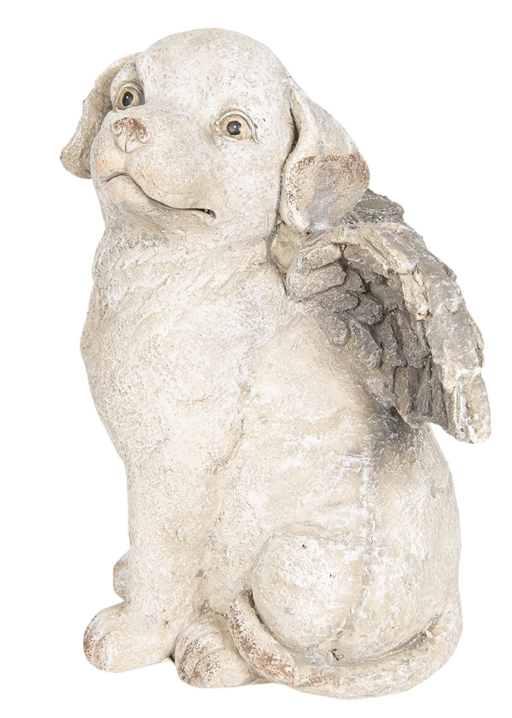 Clayre & Eef Decoratie hond met vleugels 24*24*33 cm 6TE0252