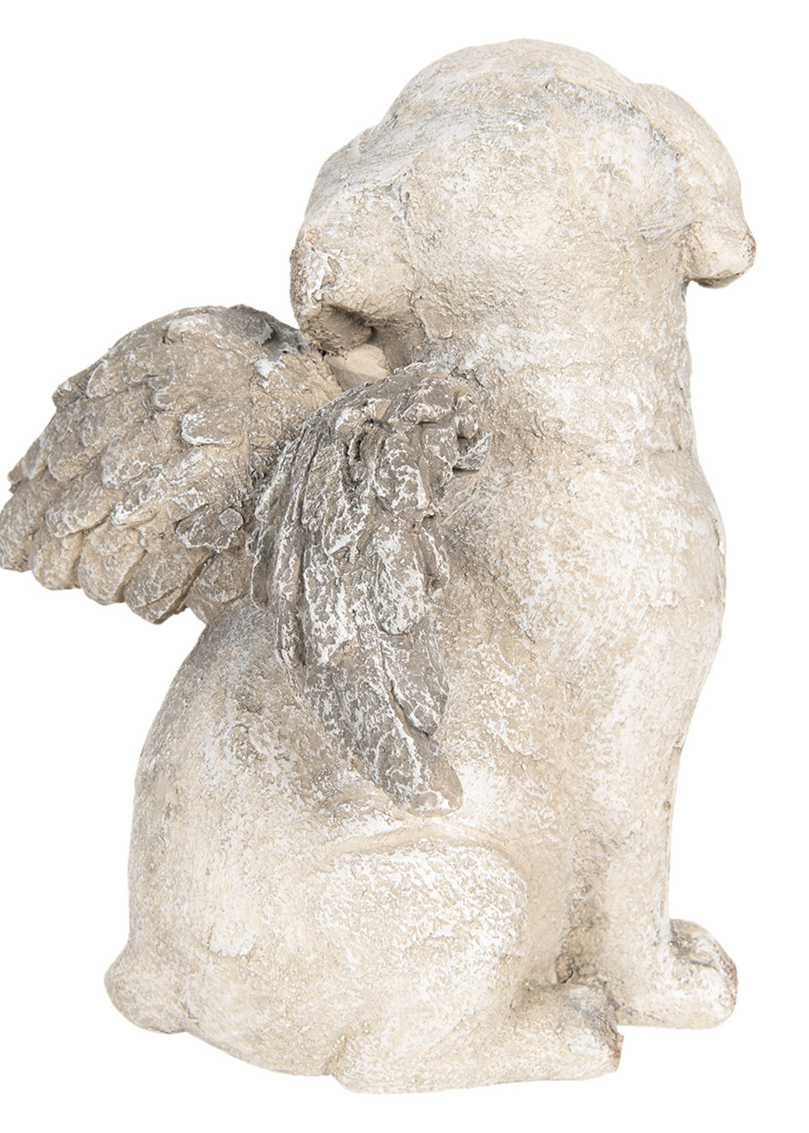 Clayre & Eef Decoratie hond met vleugels 24*24*33 cm 6TE0252