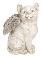 Clayre & Eef Décoration chat avec des ailes 23*23*33 cm 6TE0253