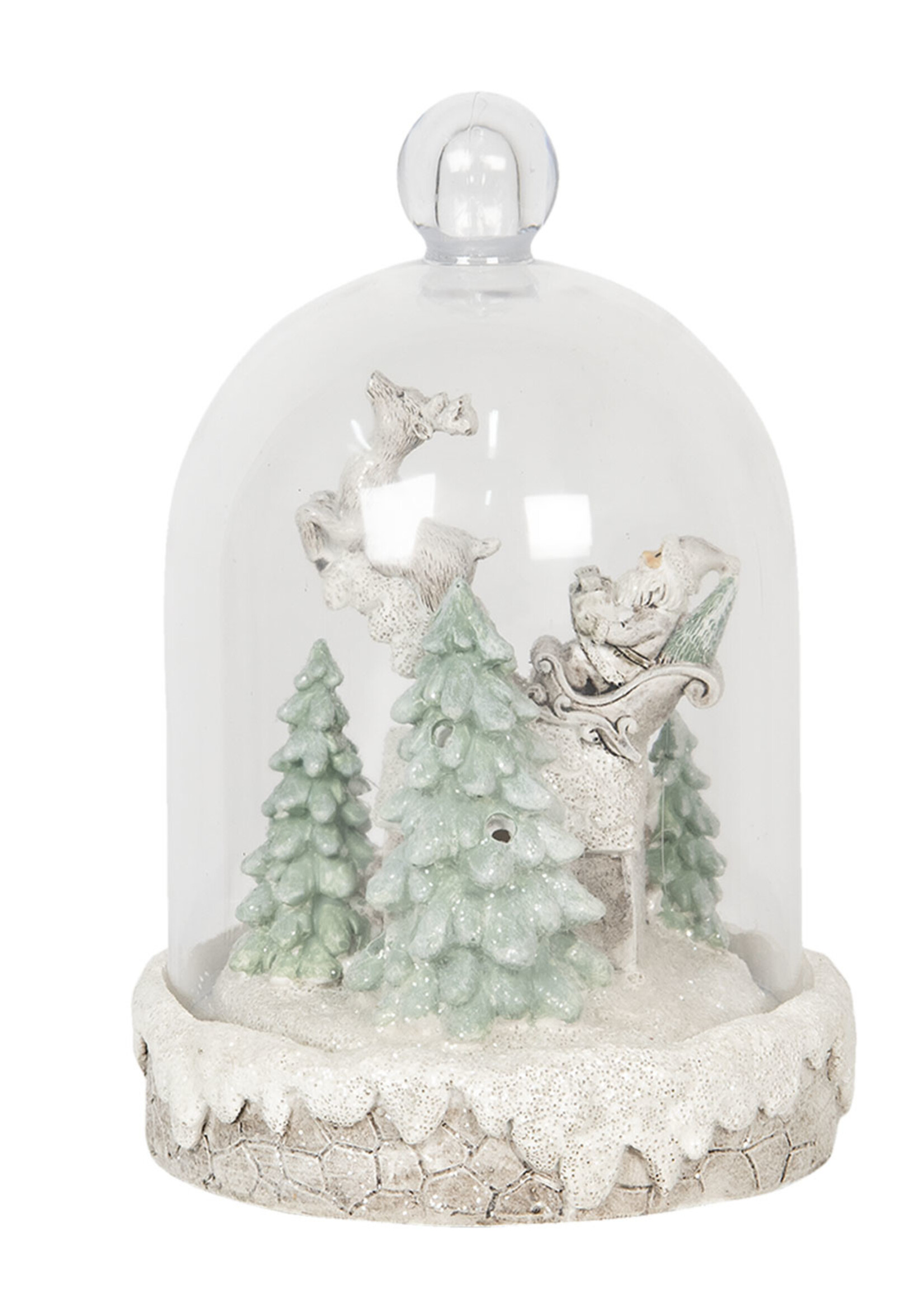 Clayre & Eef Stolp met decoratie Ø 13*18 cm 6GL2619