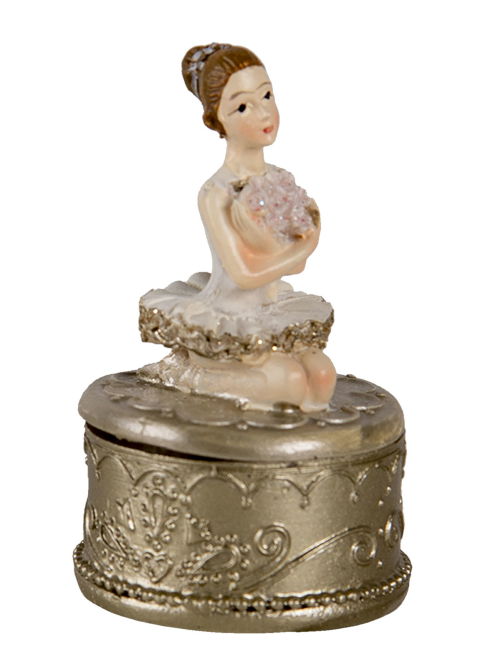 Clayre & Eef Decoratie ballerina 4*4*6 cm 6PR2809